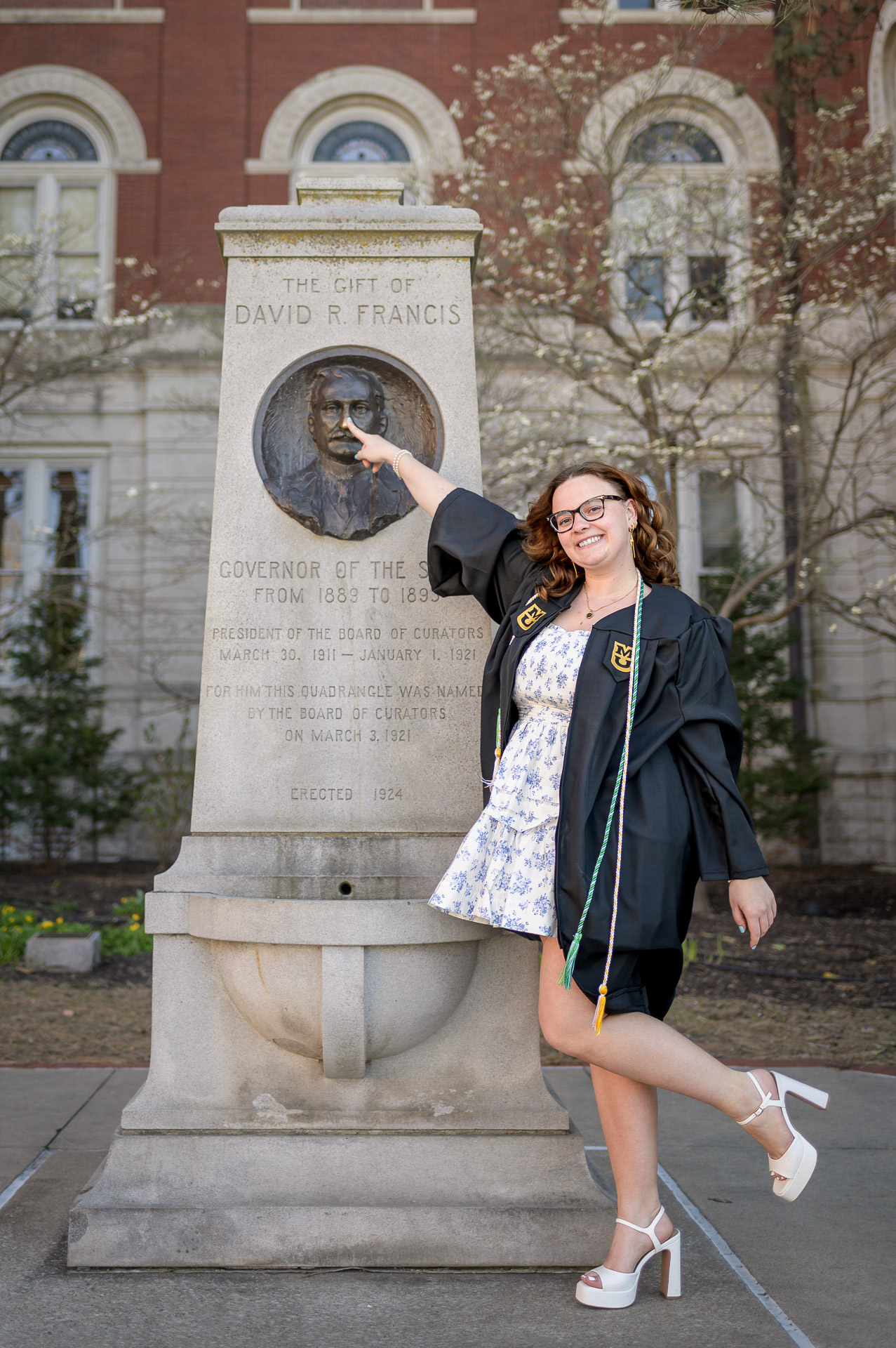 Professional College Senior portrait in Missouri. Capturing the joy and achievement of graduation day with high-quality photography.