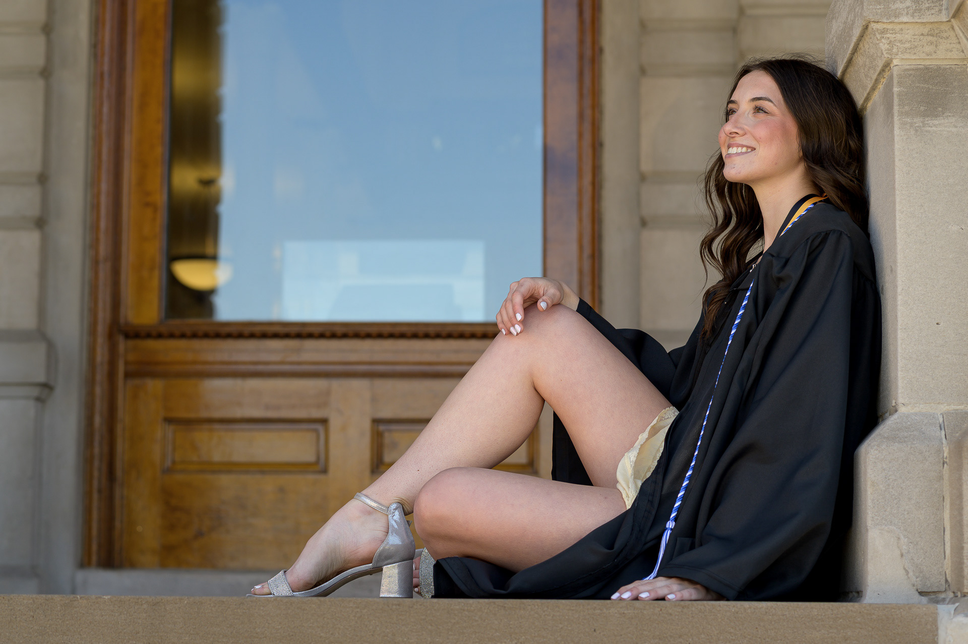 Editorial style College Senior photography. High-resolution graduation portraits for students pursuing Nursing, Business, and diverse professional degrees.