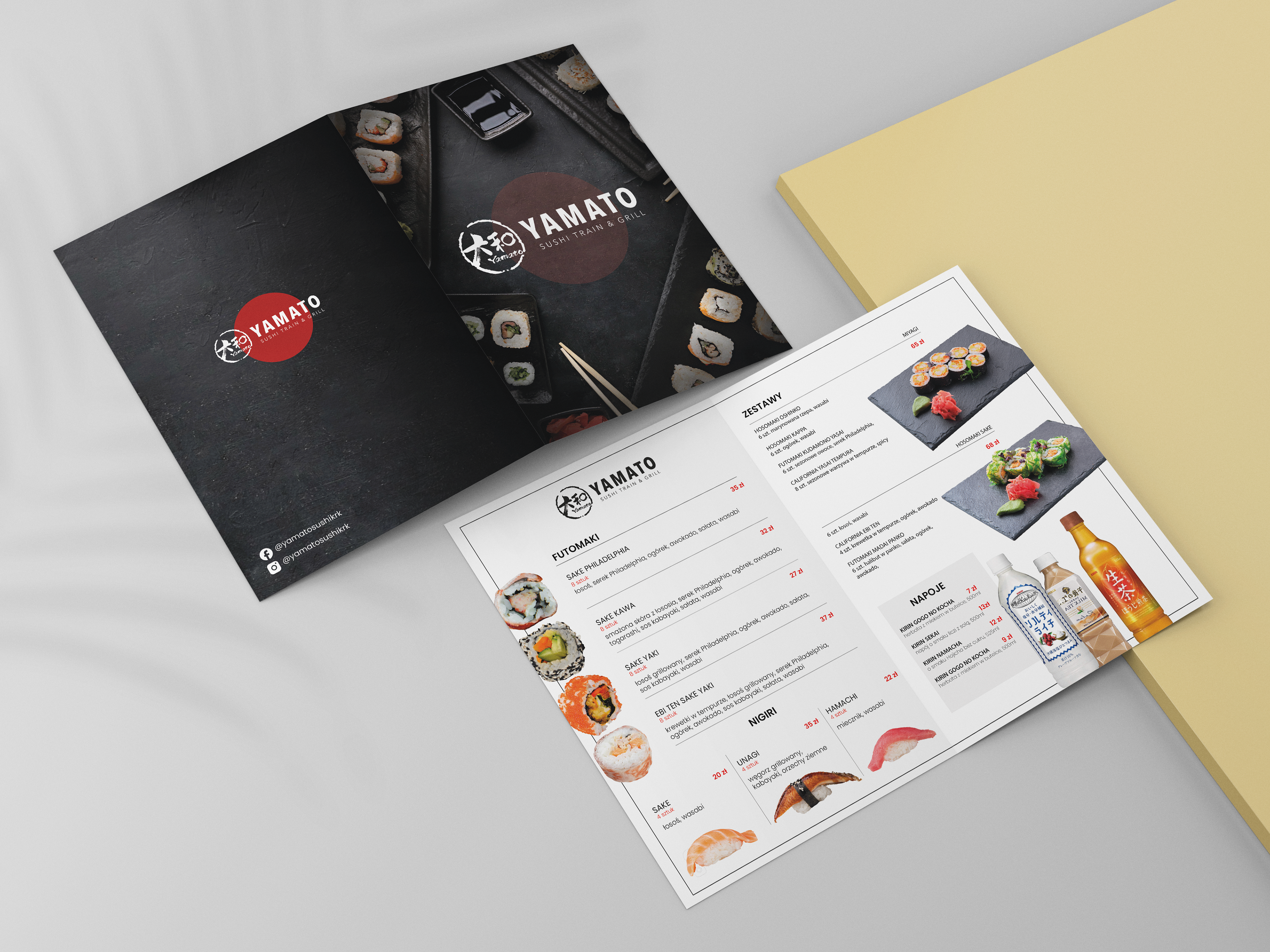 Projekt menu wykonany w ramach edukacji