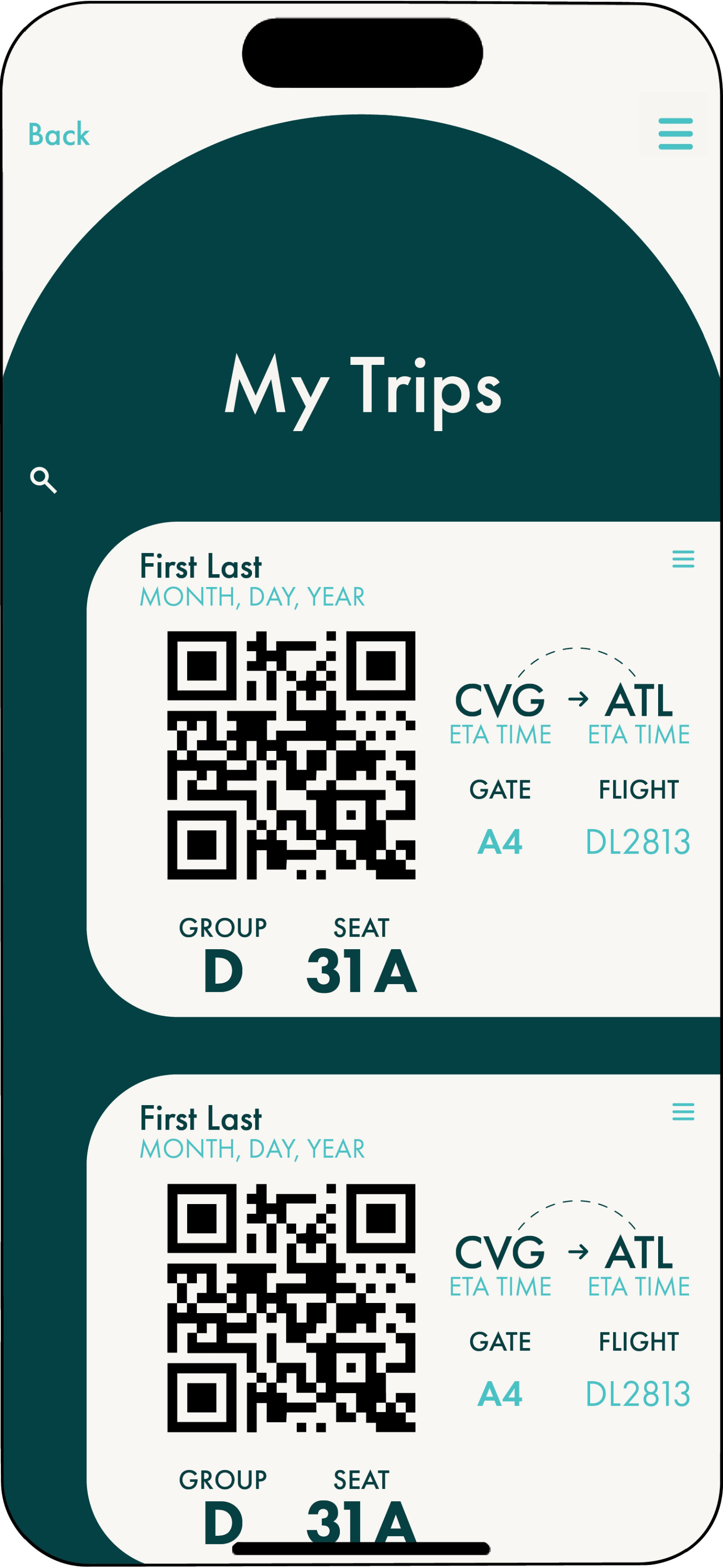 My Trips Page