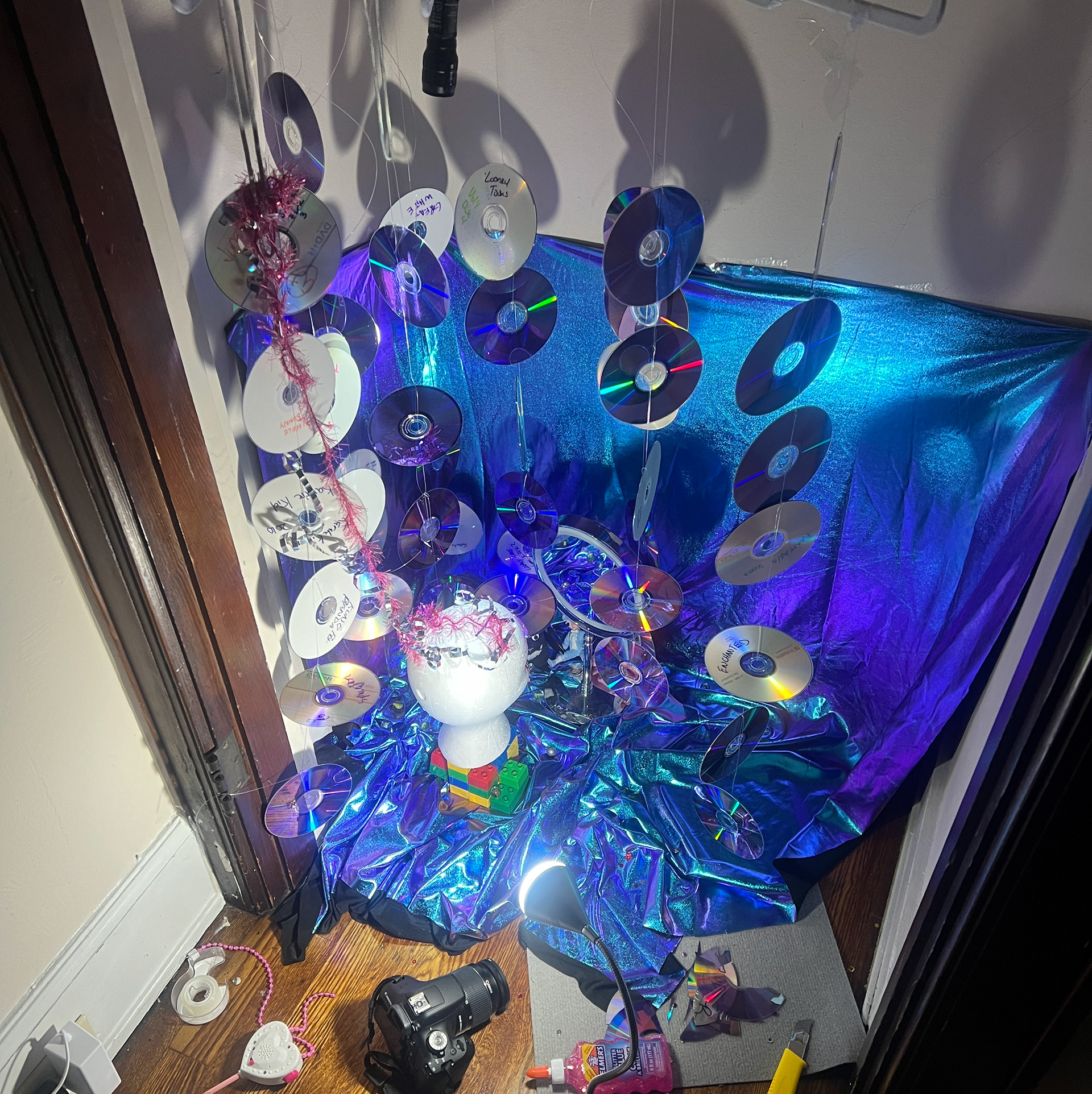 Photoshoot Setup: Shot within my apartment closet