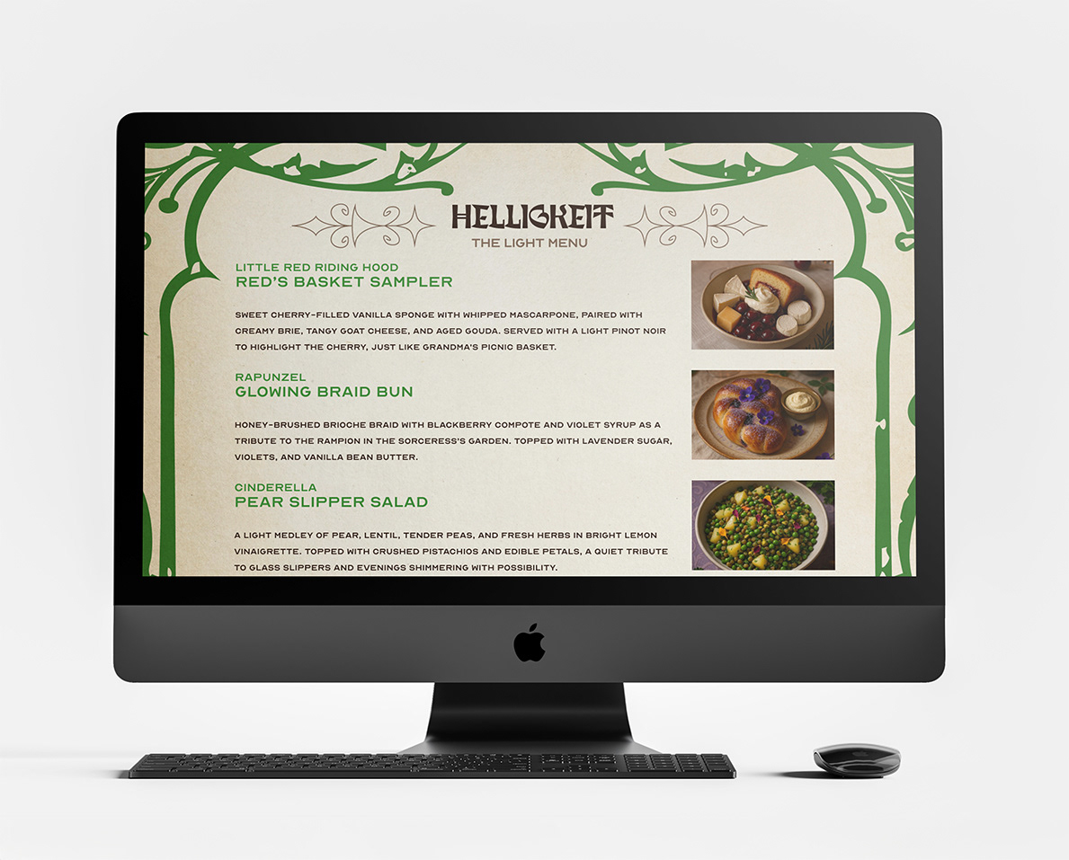 Helligkeit (Light Menu) Page
