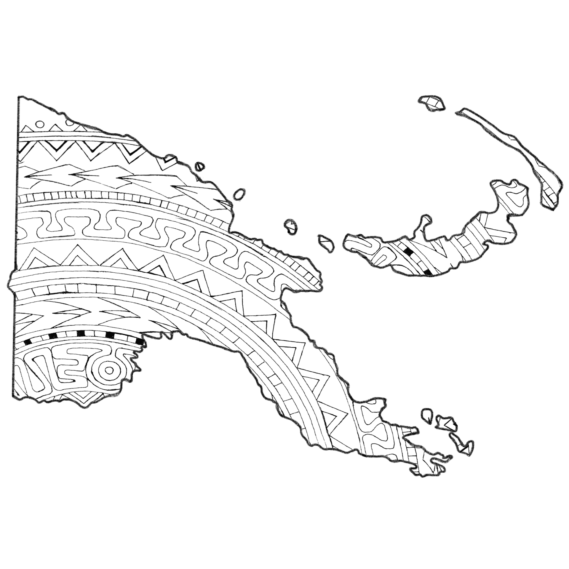 Papua New Guinea, Procreate, 2023
