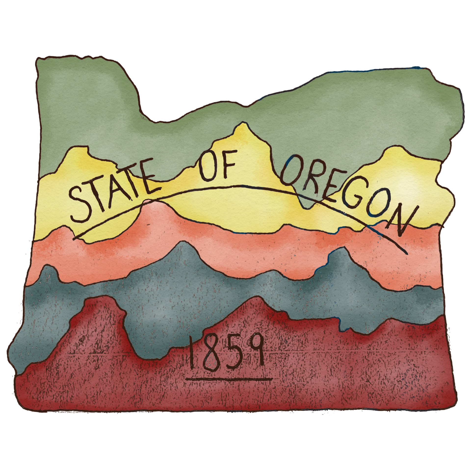 Oregon 5of5, Procreate, 2023