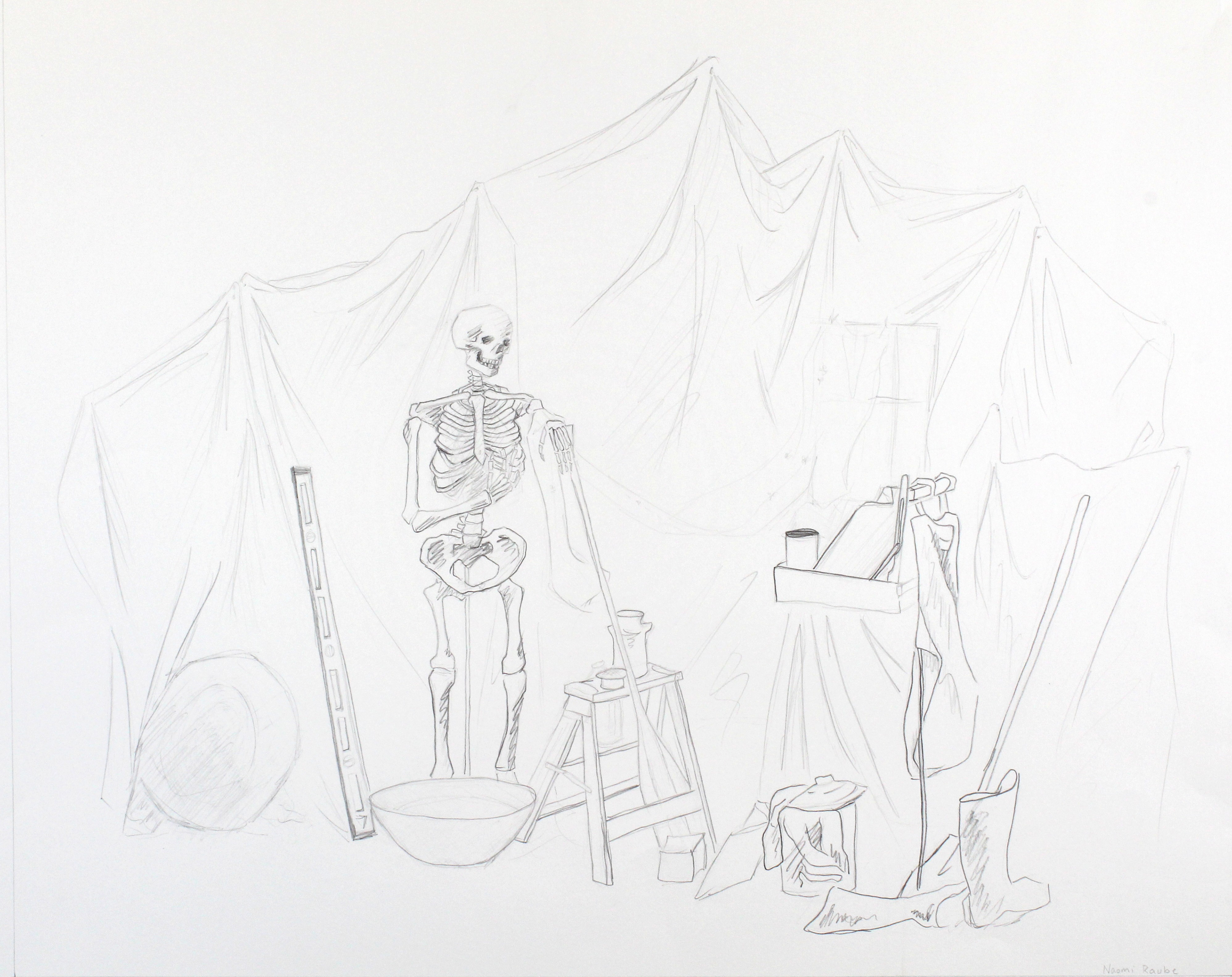 Study of Still Life, Pencil on Paper