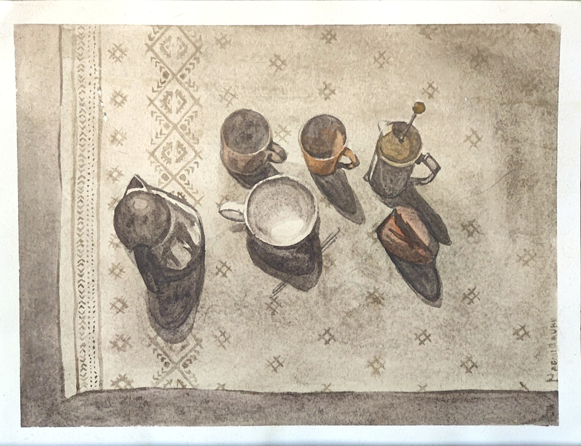 Dinner In the Dorm, 9.8in x 12.8in, 2024