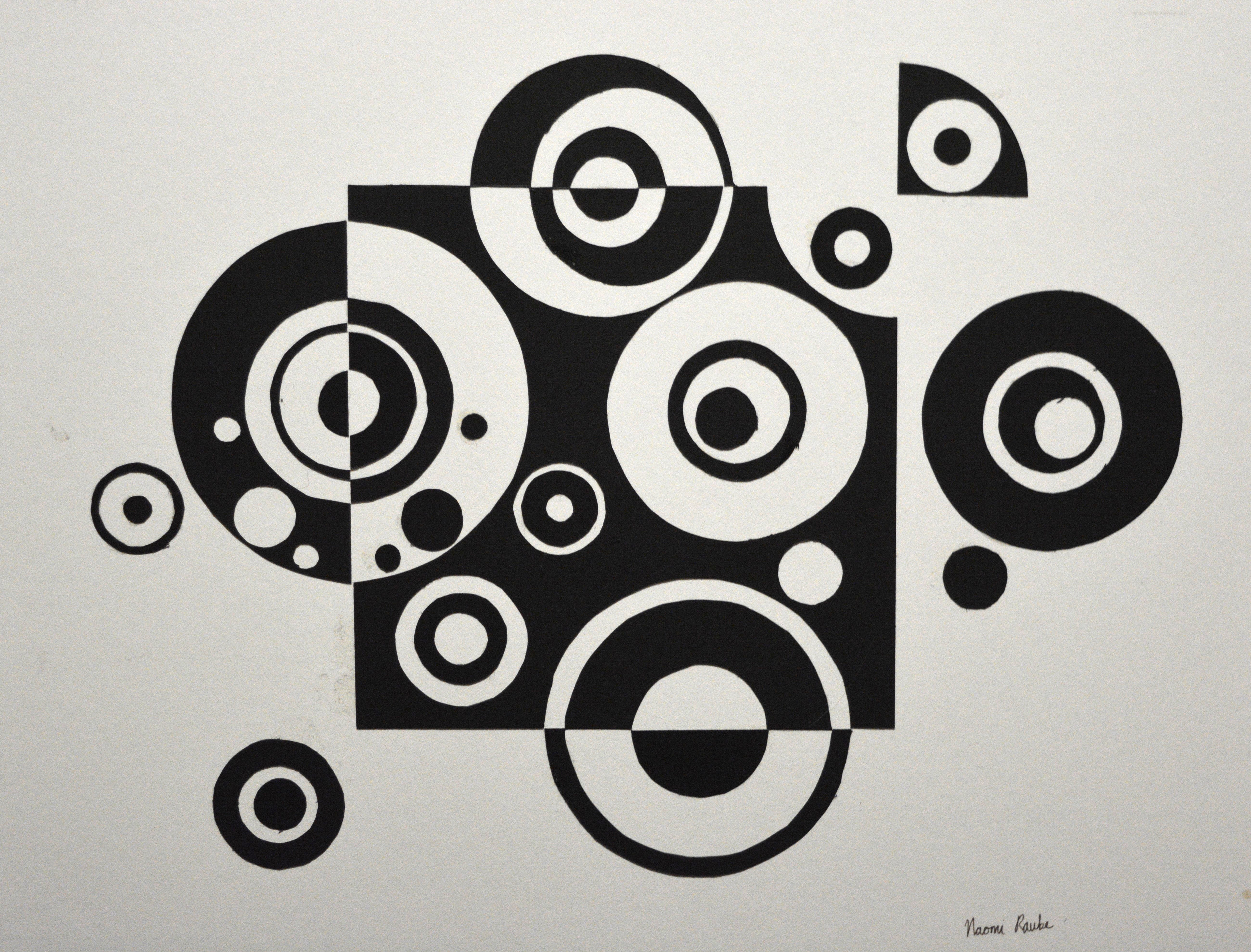 Concentric Circles, Cut Paper, 2017