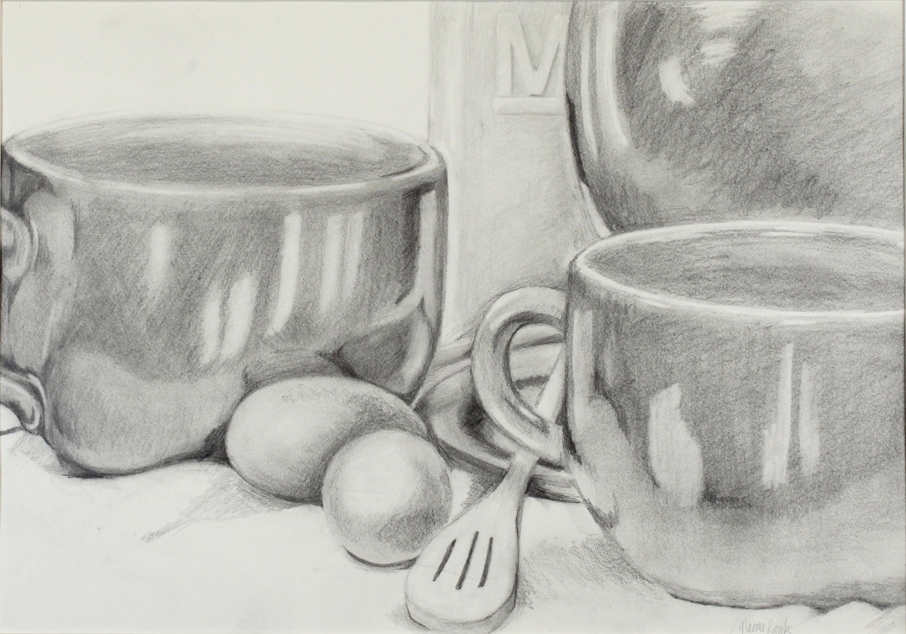 Still Life Study, Pencil on Paper