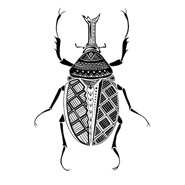 Rhinocerous Beetle, Procreate, 2023