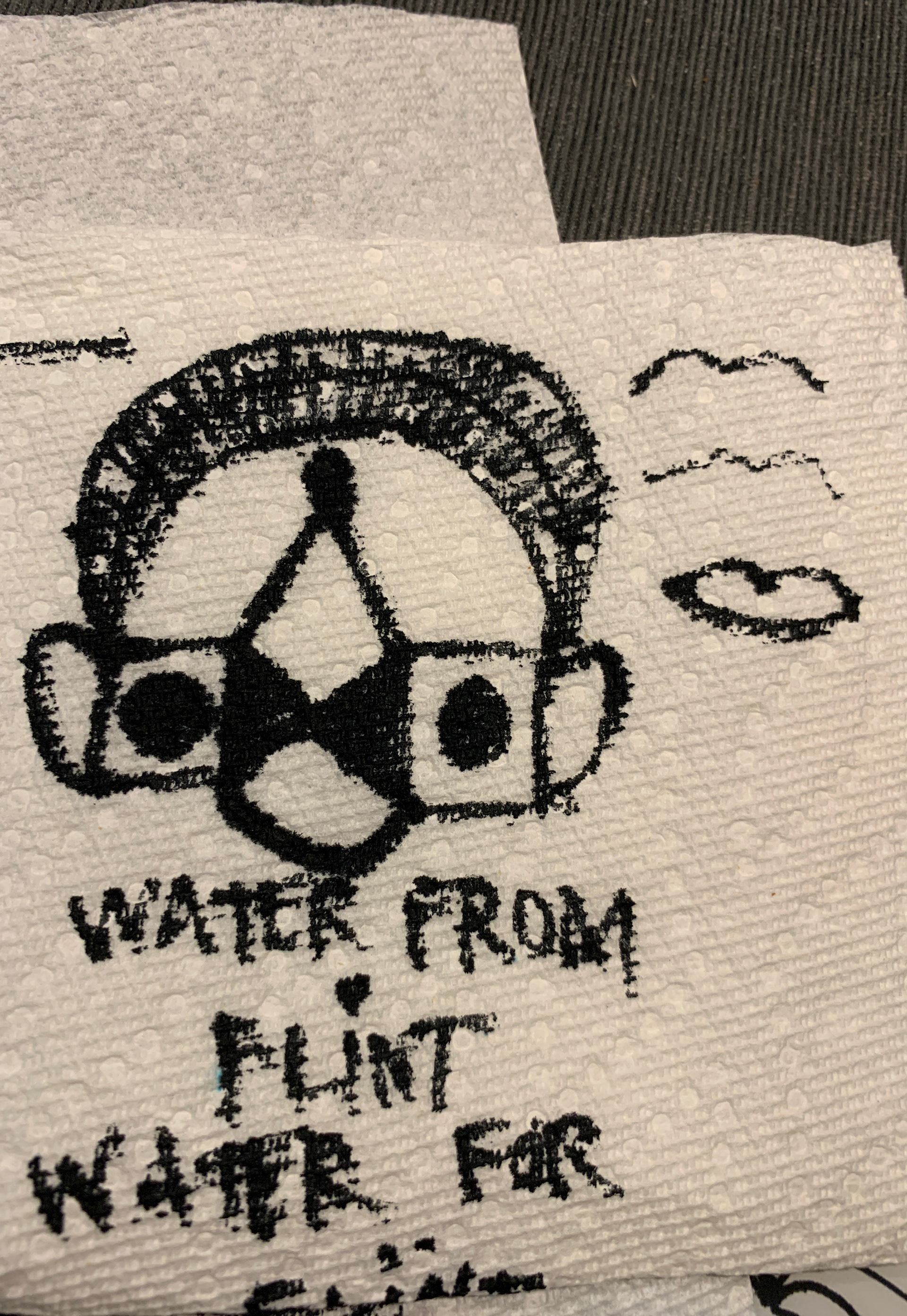 Initial napkin sketch while talking on phone