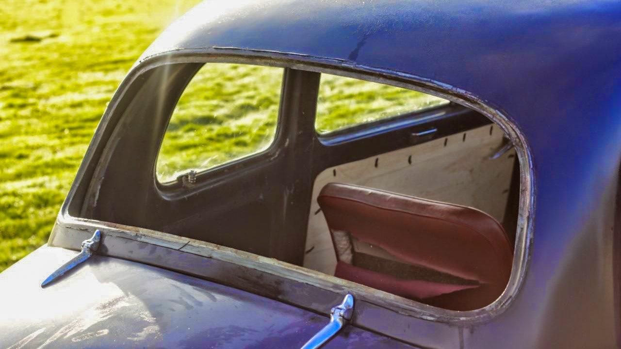 Smashed rear window