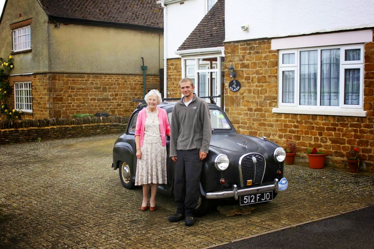 Mrs Thomas was a previous owner of the car called Percy and Matt, the present owner, took the car back to see Mrs Thomas at one of the cars previous registered addresses where it used to live.