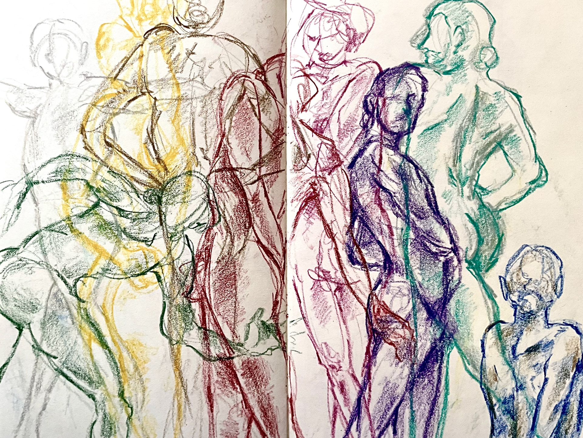 Figure Drawing I, Color Pencil, 17 x 11