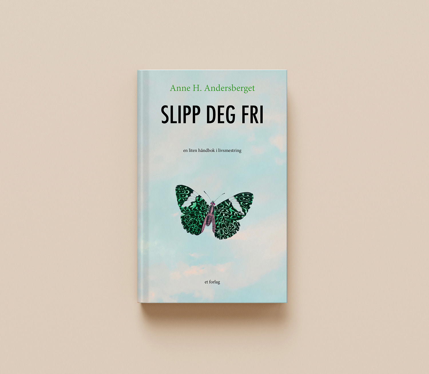 Her er sommerfuglen brukt på et bokcover!