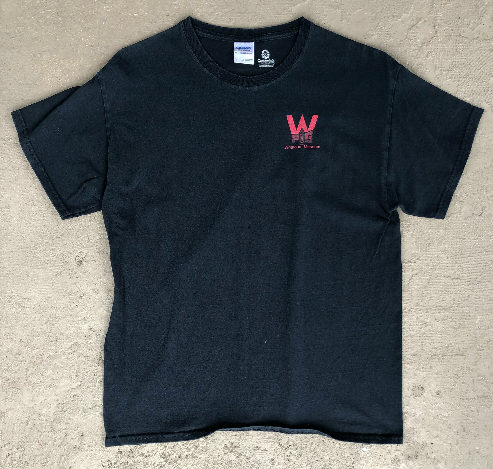 Printed on staff shirts