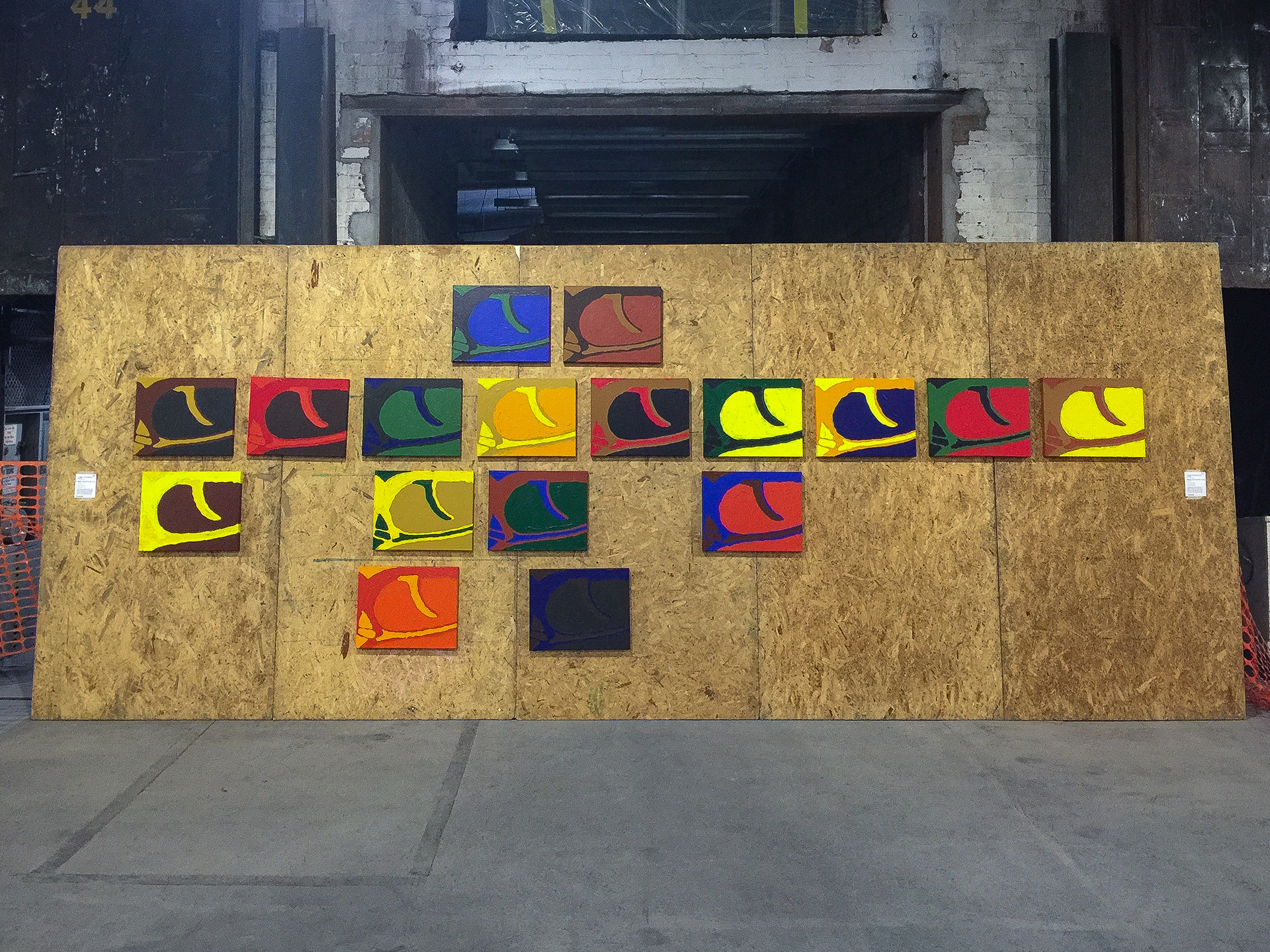 Installed at Art All Night in a warehouse