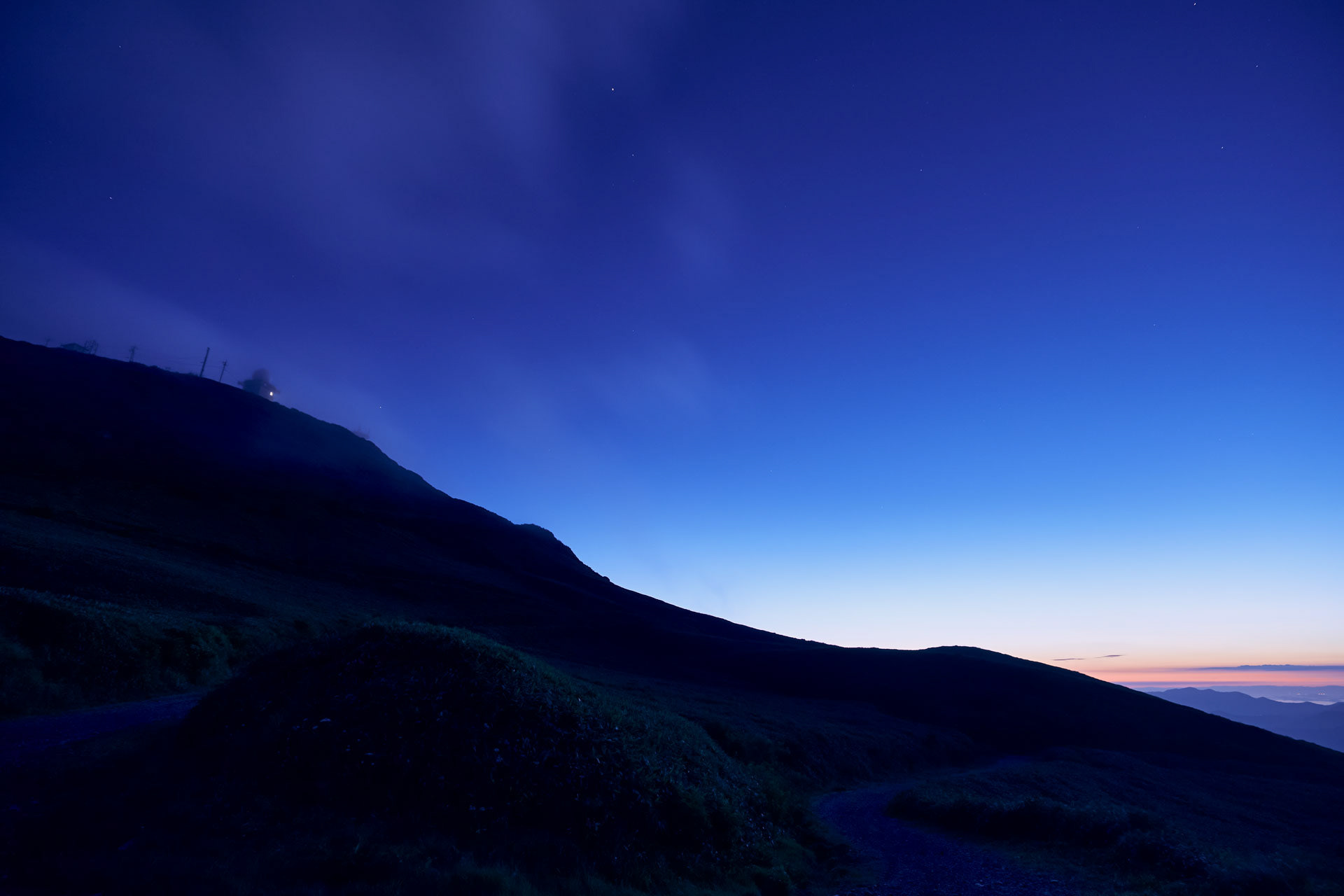 中津明神山の夕暮れ