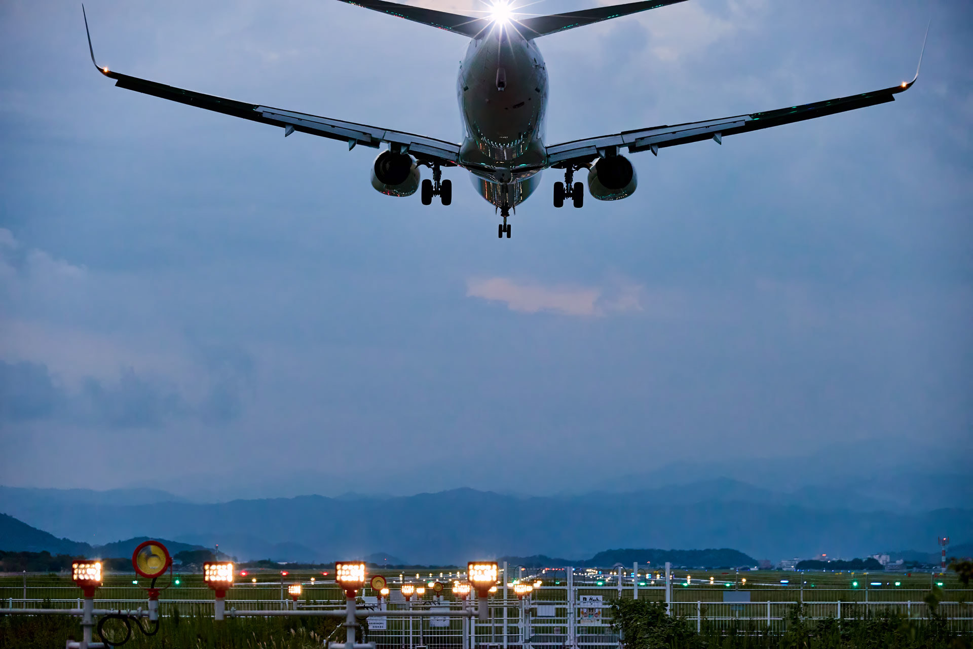 高知龍馬空港 着陸