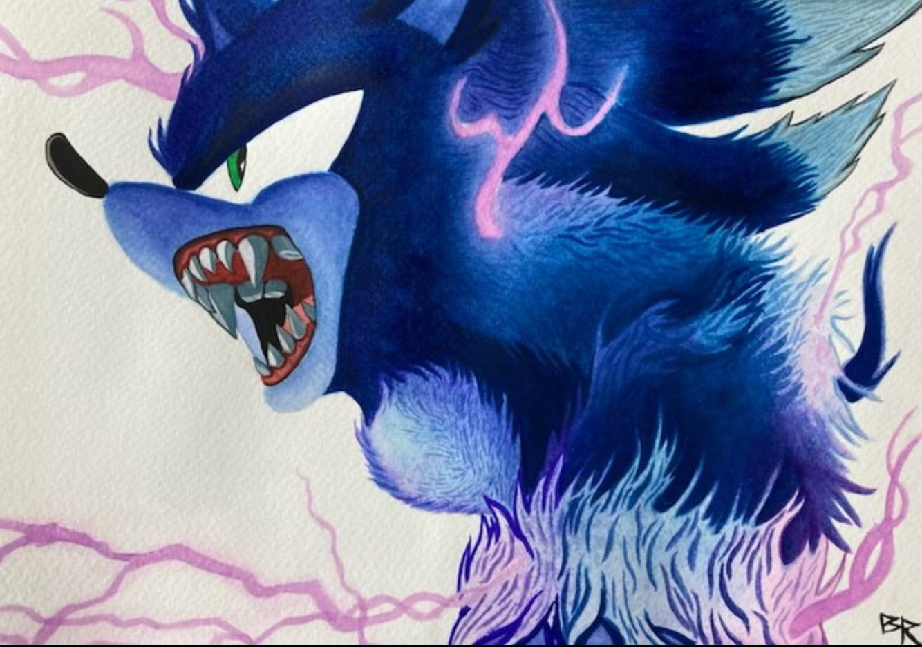 Sonic The Werehog 10/10/22 WaterColor