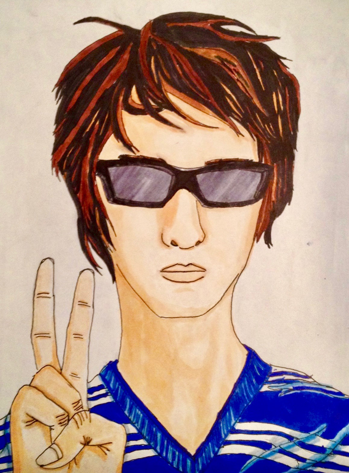 Summer illustration portrait