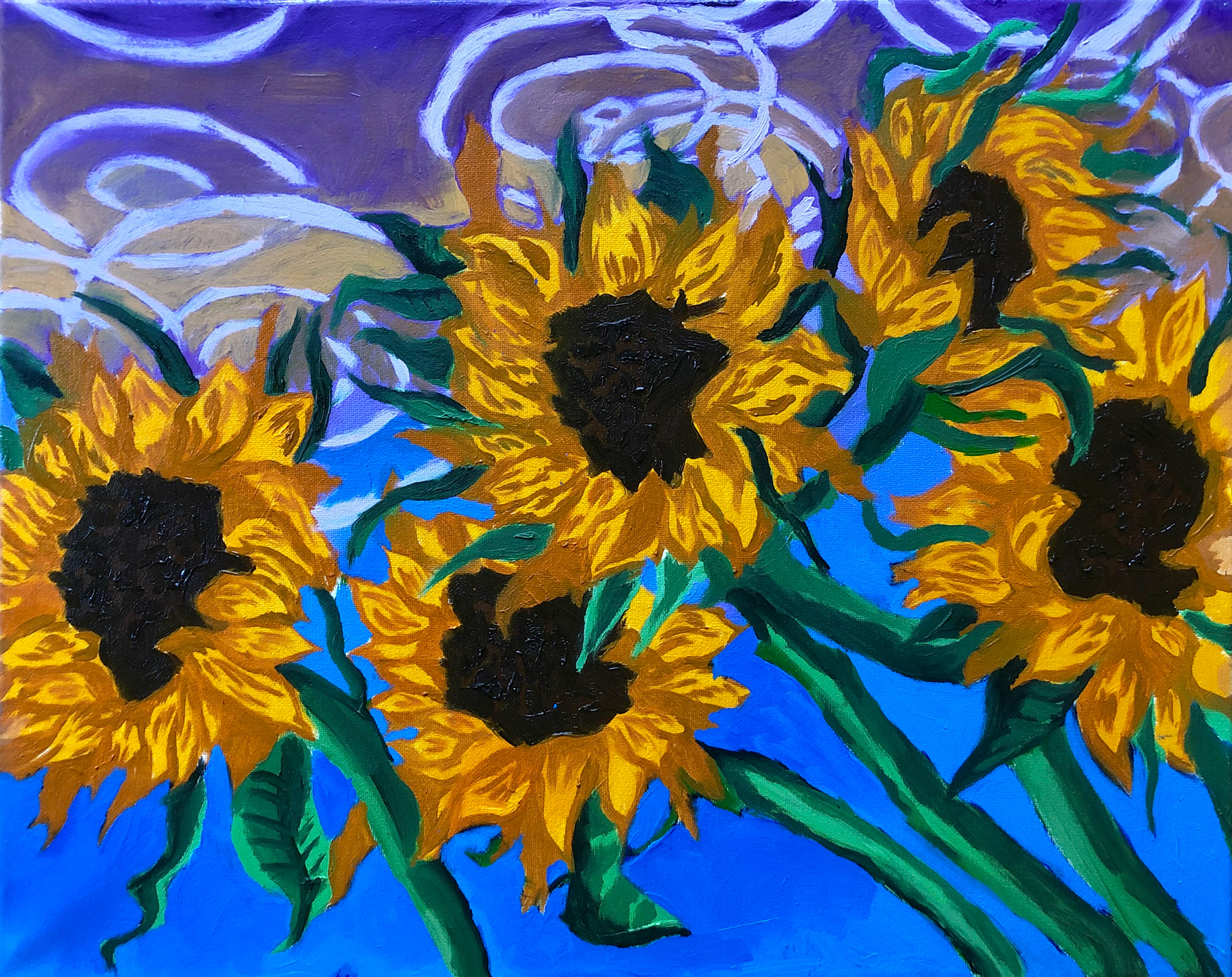 Sunflower - oil paint