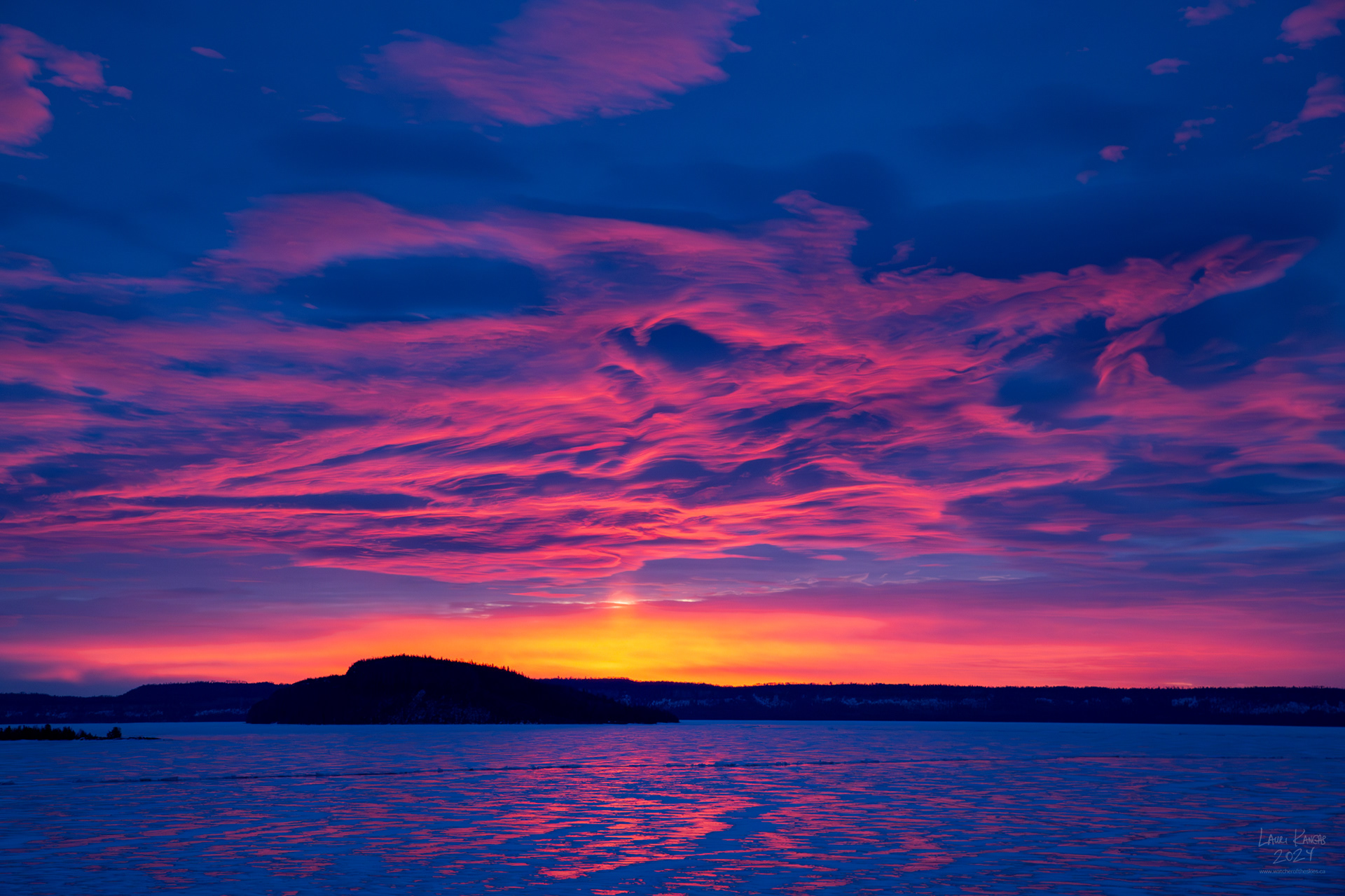 Caribou Island Sunrise on Amethyst Bay, Lake Superior - Feb 22 2024