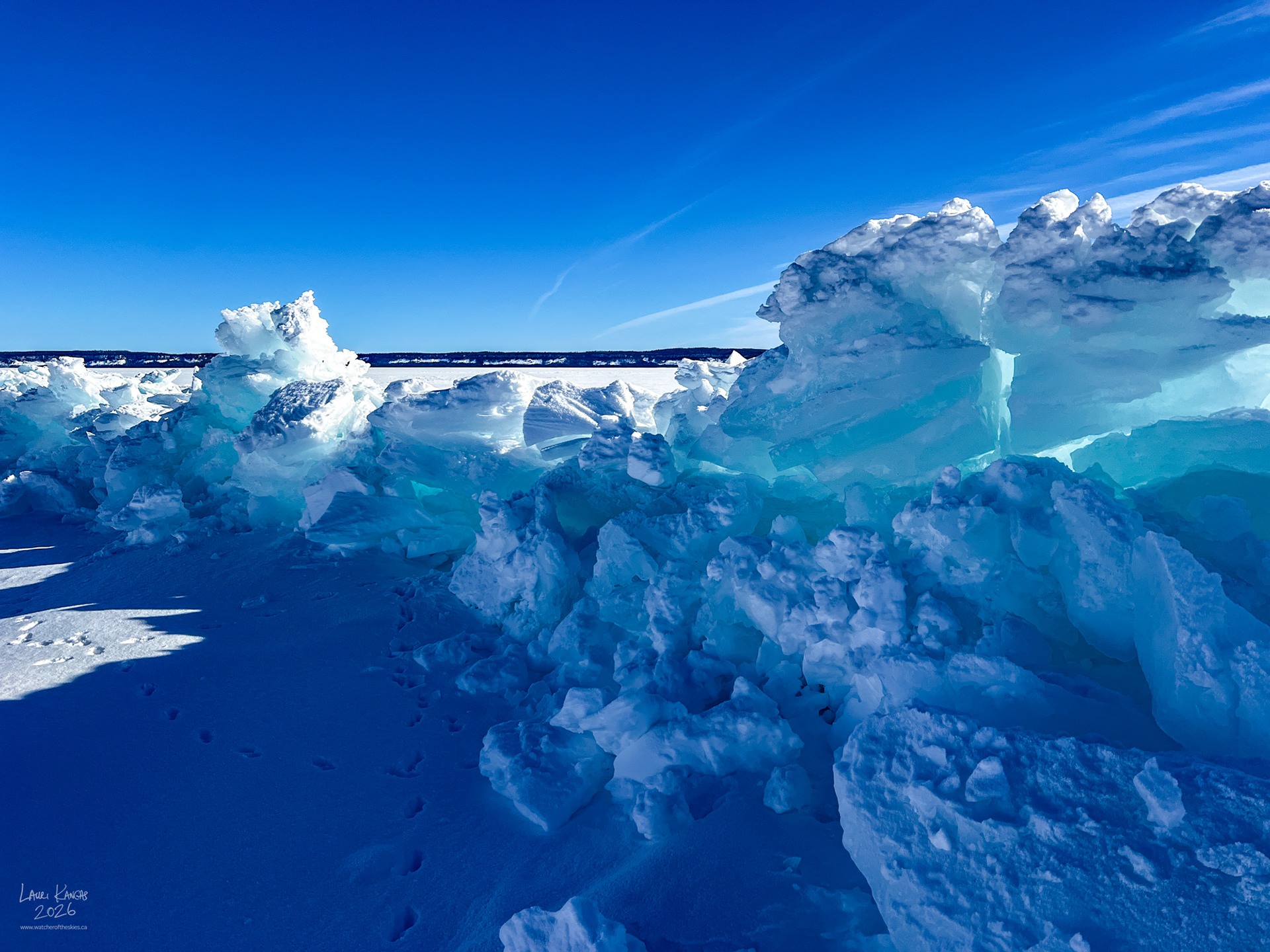 Blue Ice Pressure Ridge at the Buck Islands - February 17 2026