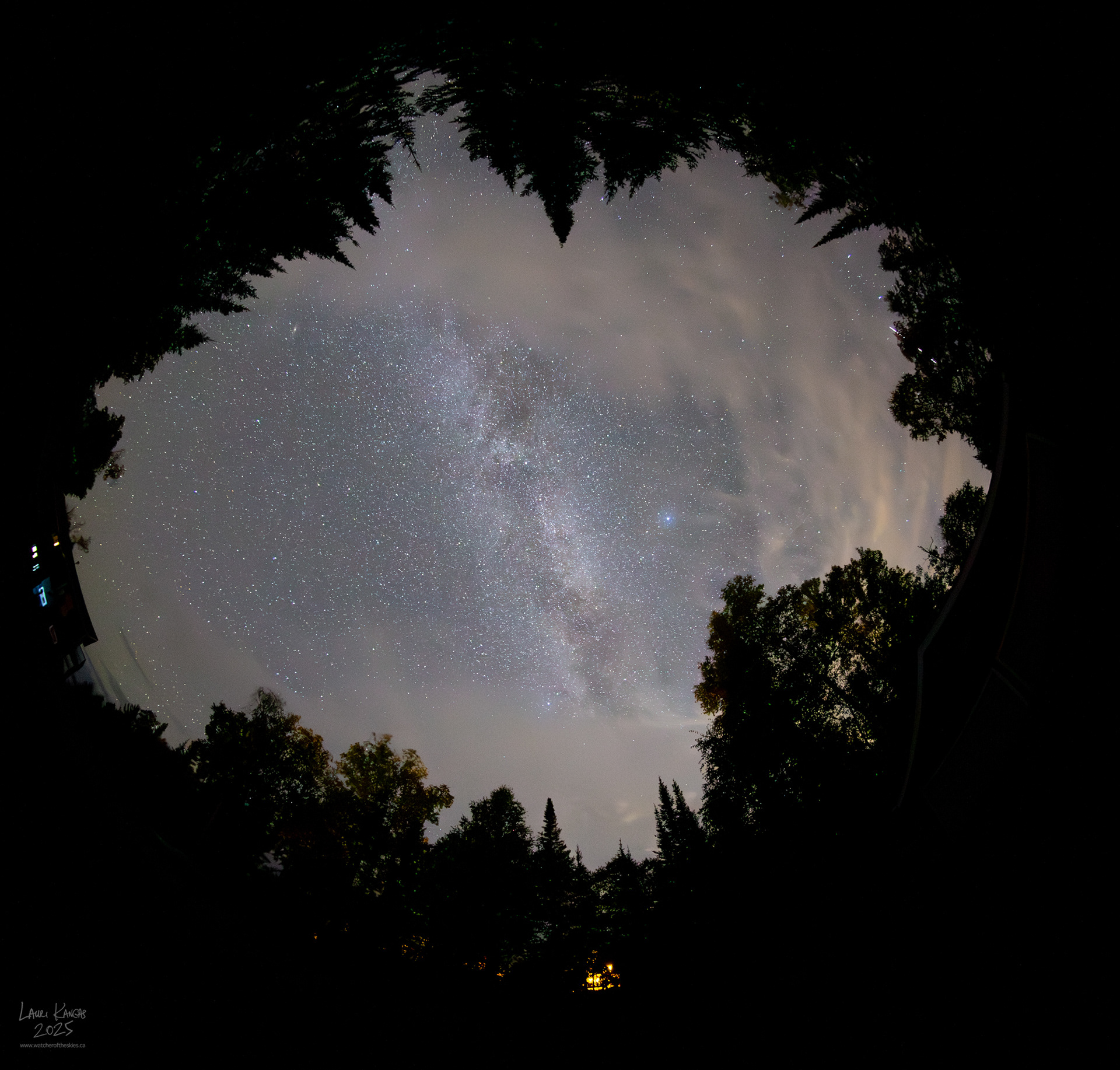 Full Sky Milky Way and Clouds - September 18 2025