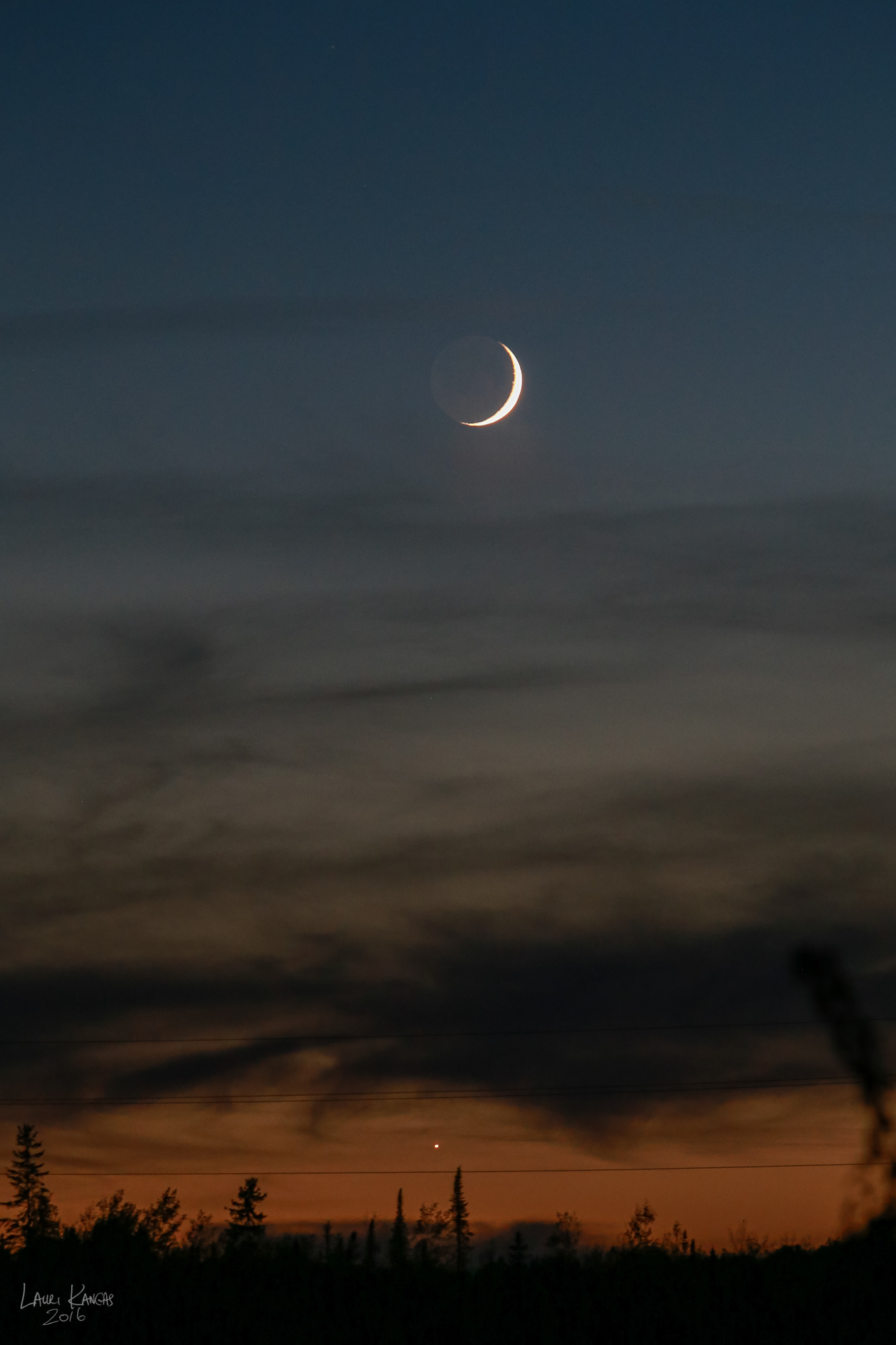 The Moon and Venus (Bottom Centre) - October 3, 2016