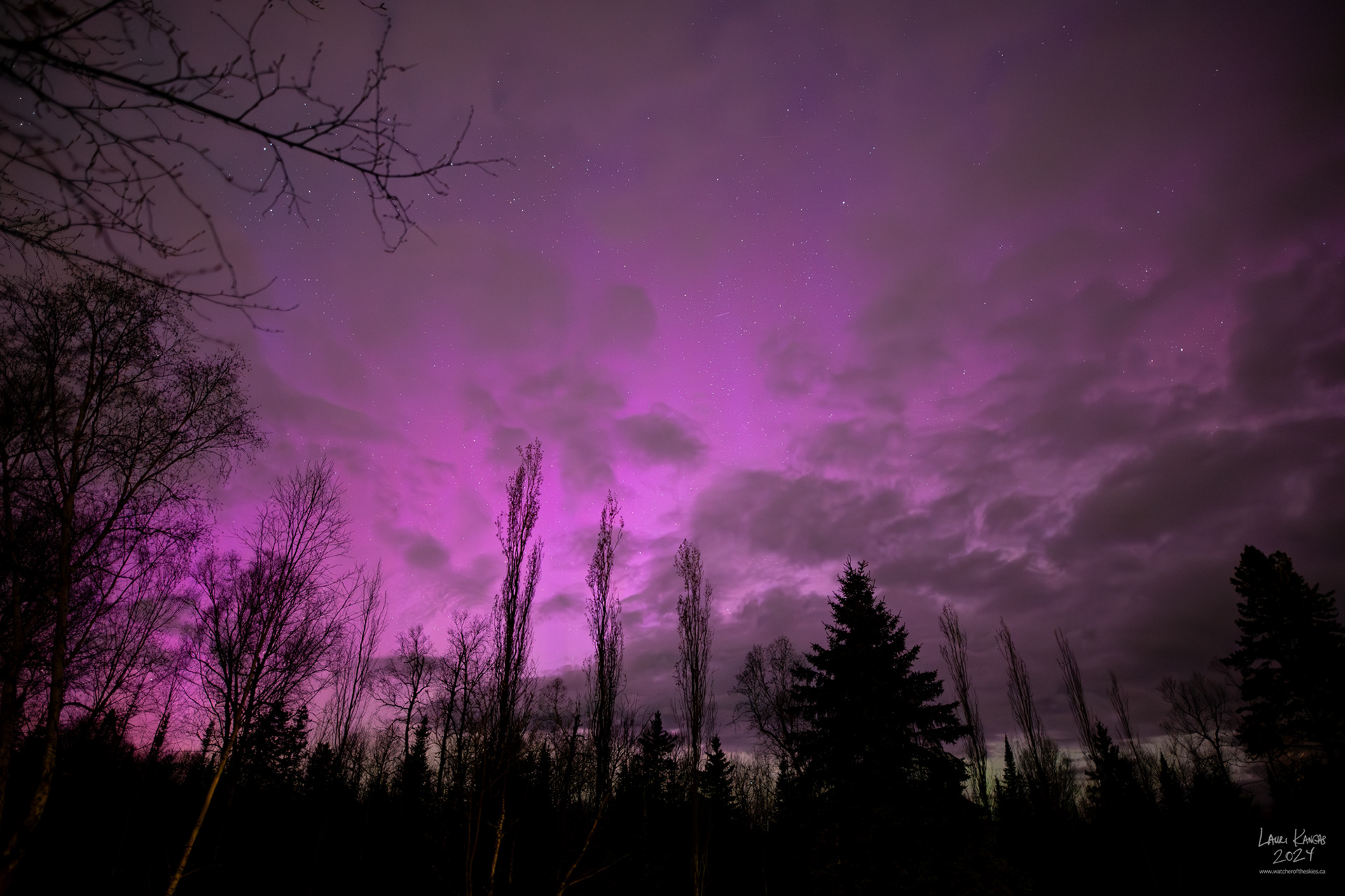 G5 Extreme Geomagnetic storm obscured by clouds - May 10 2024