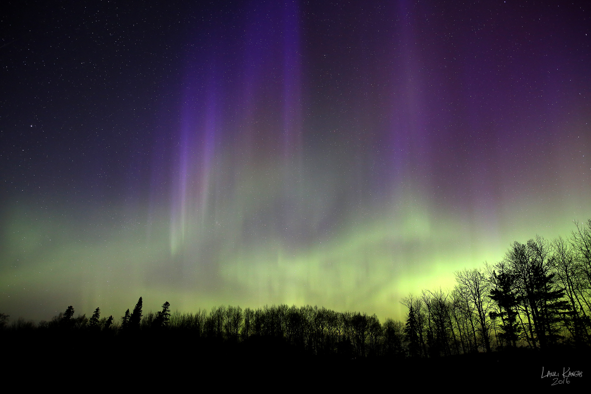 Beautiful Purple Aurora - May 1, 2016