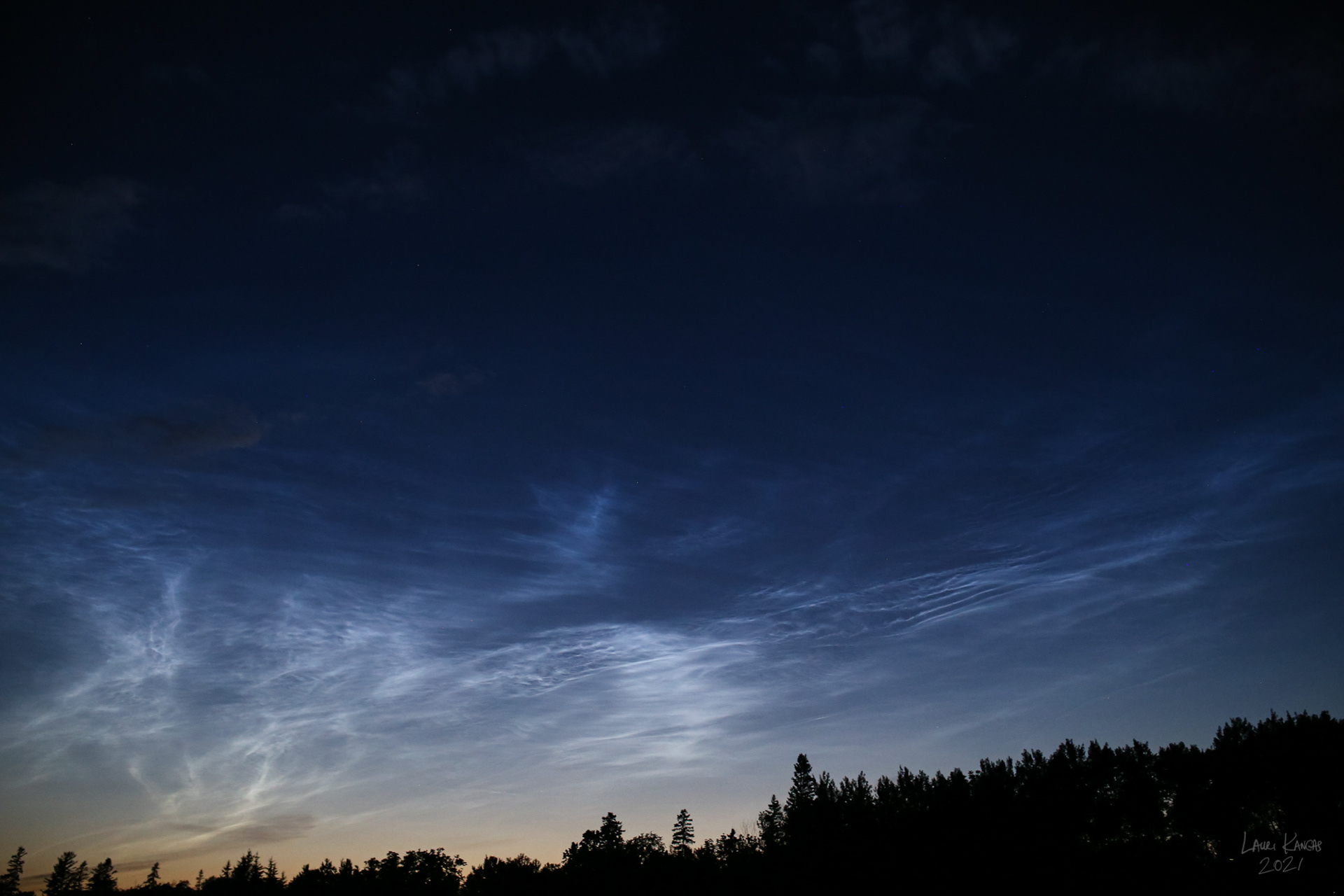 Noctilucent Clouds after Sunset - June 24, 2021