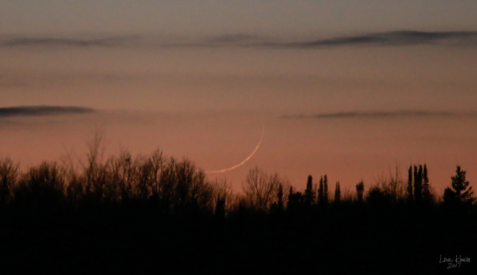 Ultra-Thin Crescent Moon - January 28, 2017