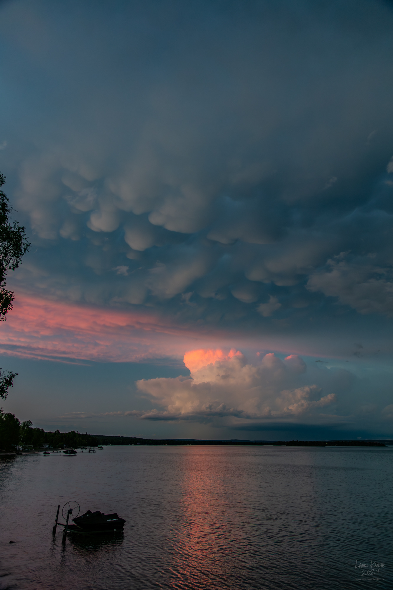 Canon 6D images of mammatus clouds over Amethyst Bay on Lake Superior - June 12 2024