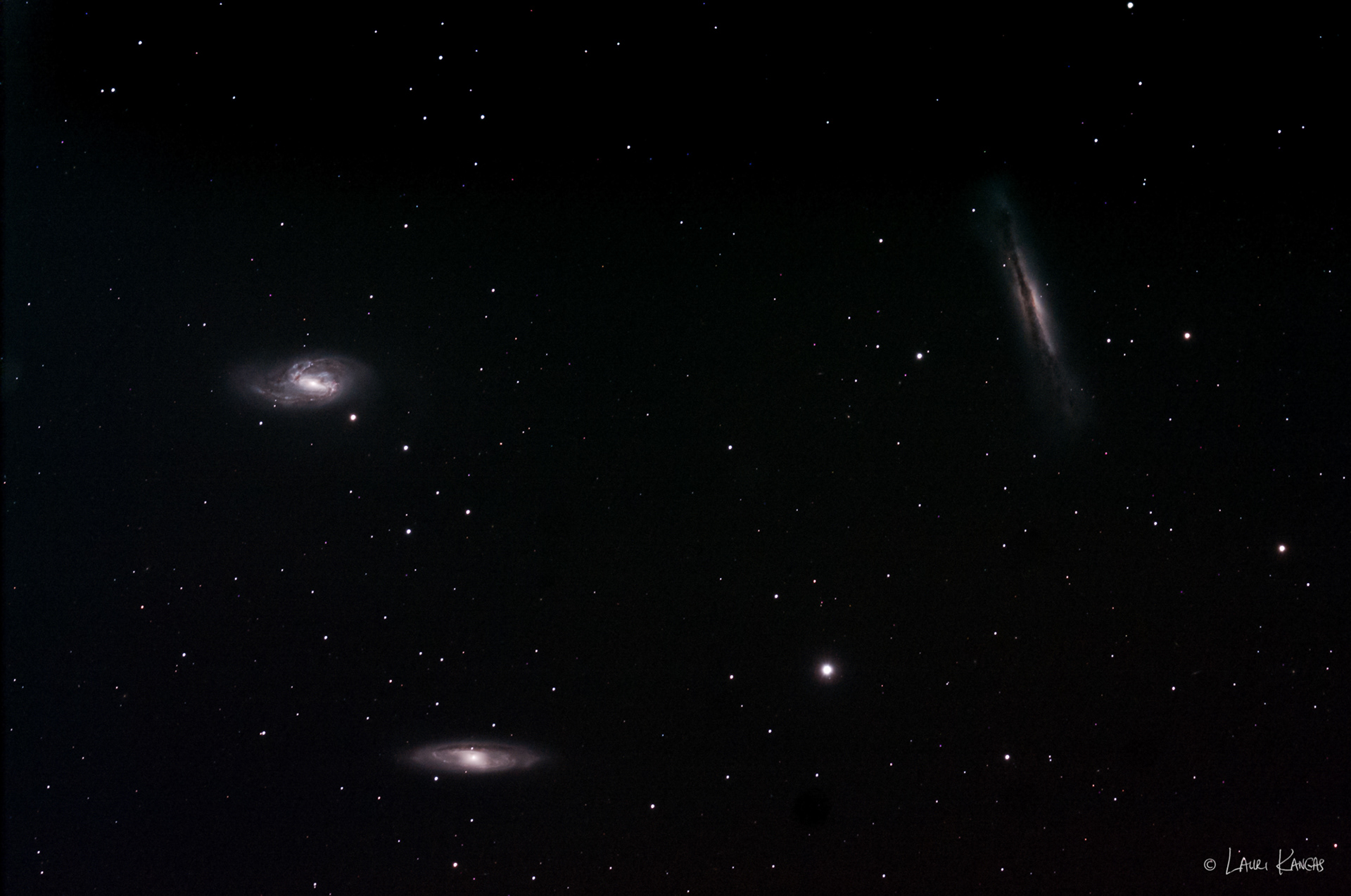 The Leo Trio of Galaxies - Modified Canon 40D