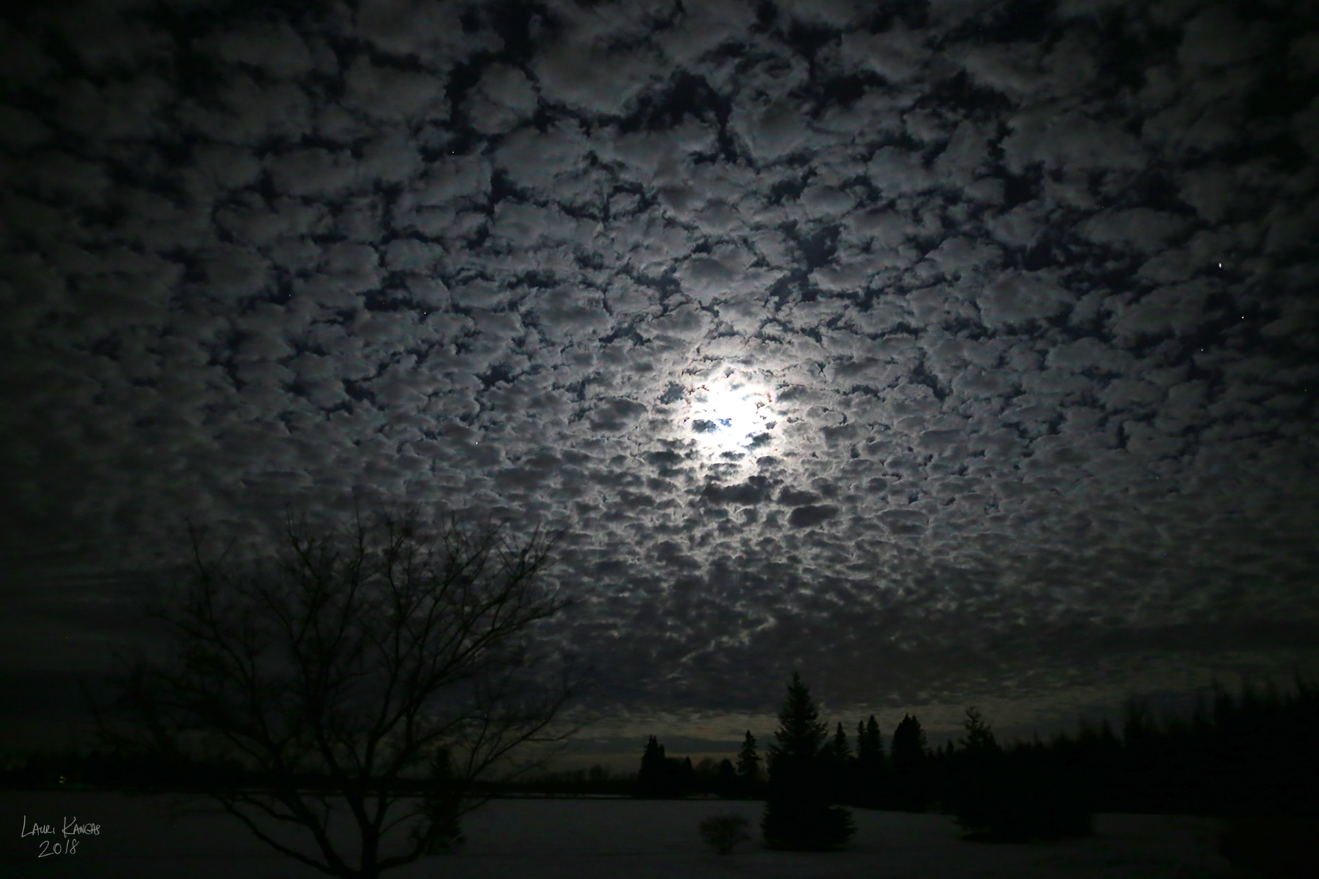 Moon and Clouds - March 25, 2018