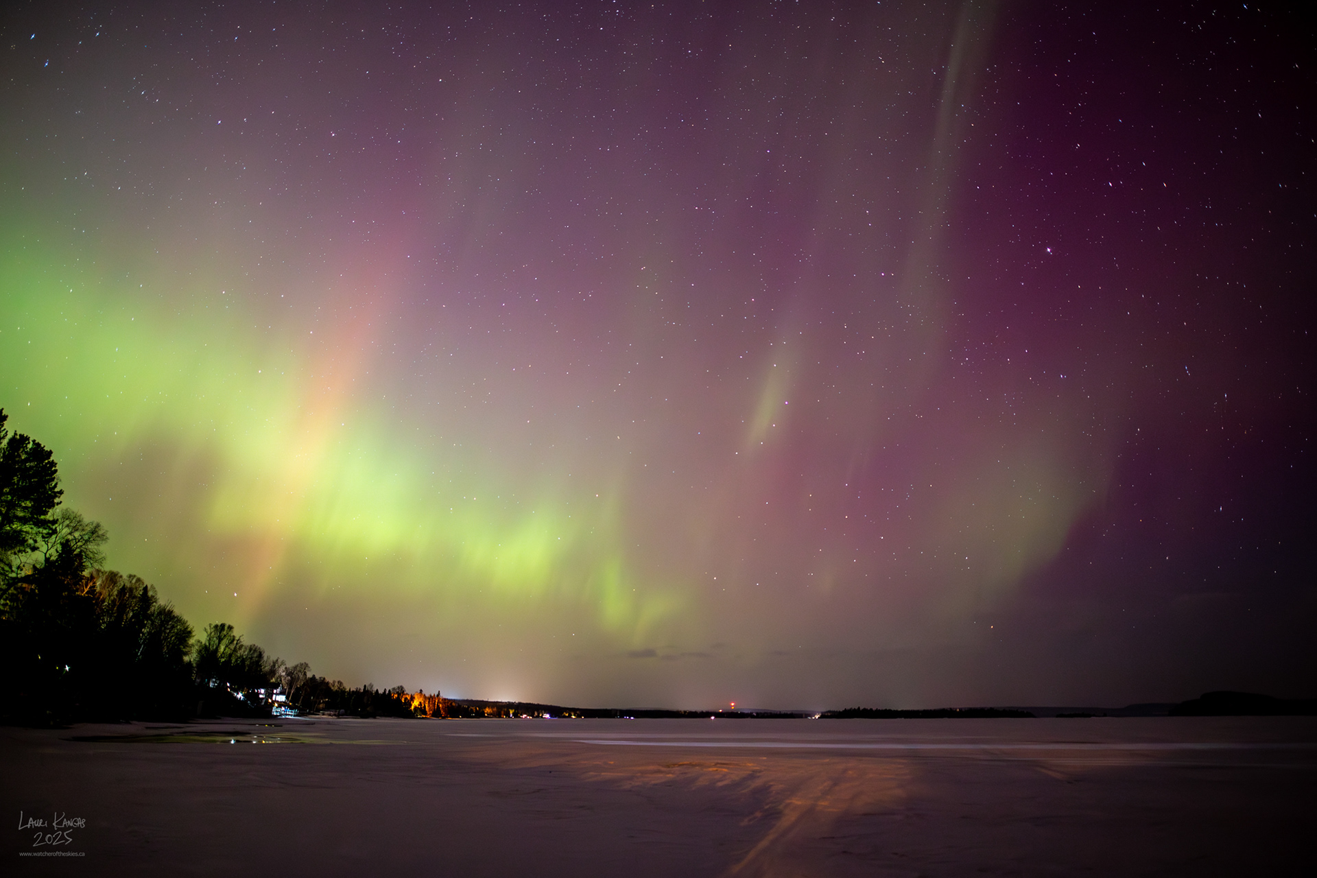 G2 Geomagnetic Storm over Amethyst Bay, Lake Superior - March 21, 2025