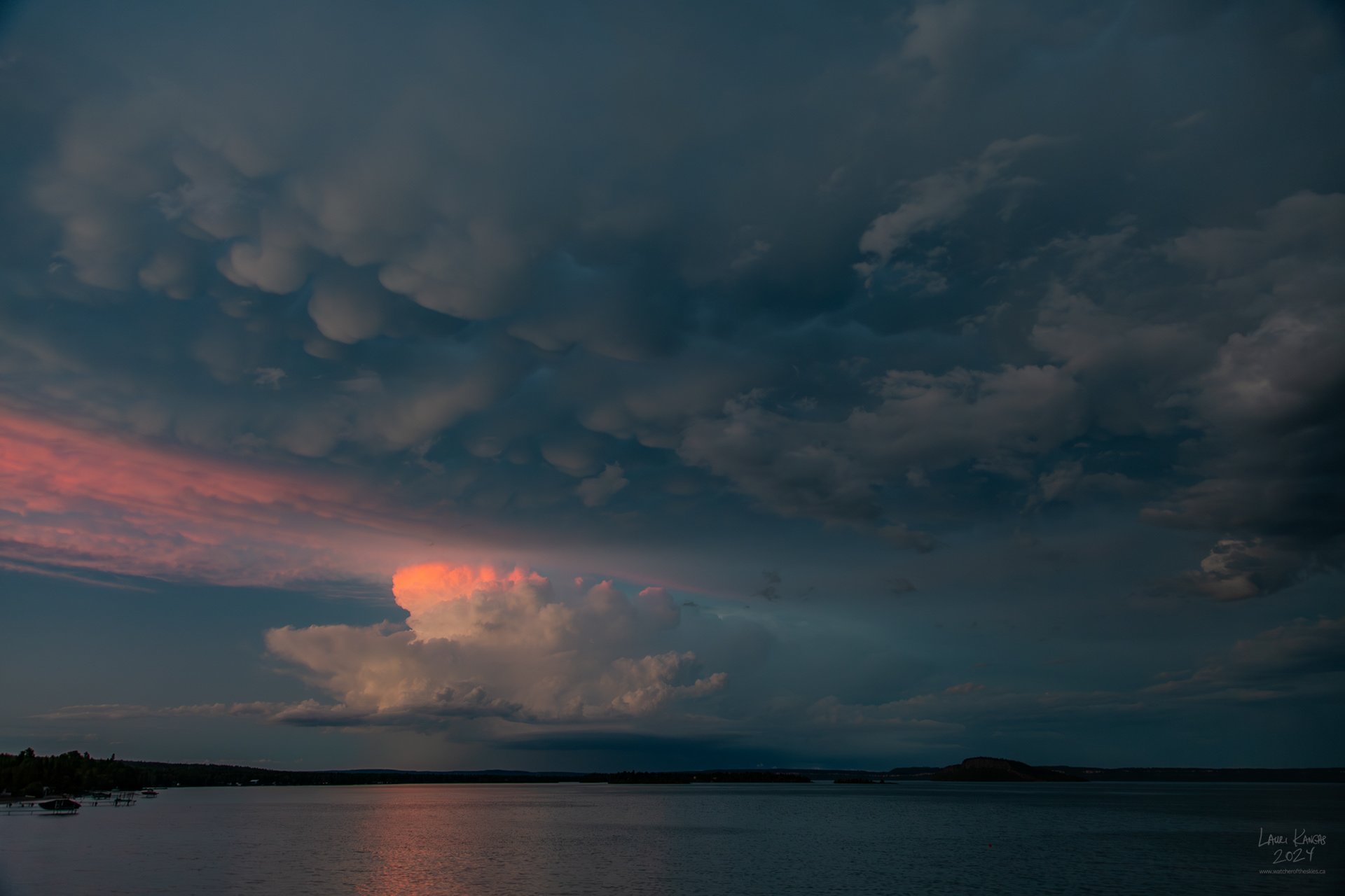 Canon 6D images of mammatus clouds over Amethyst Bay on Lake Superior - June 12 2024