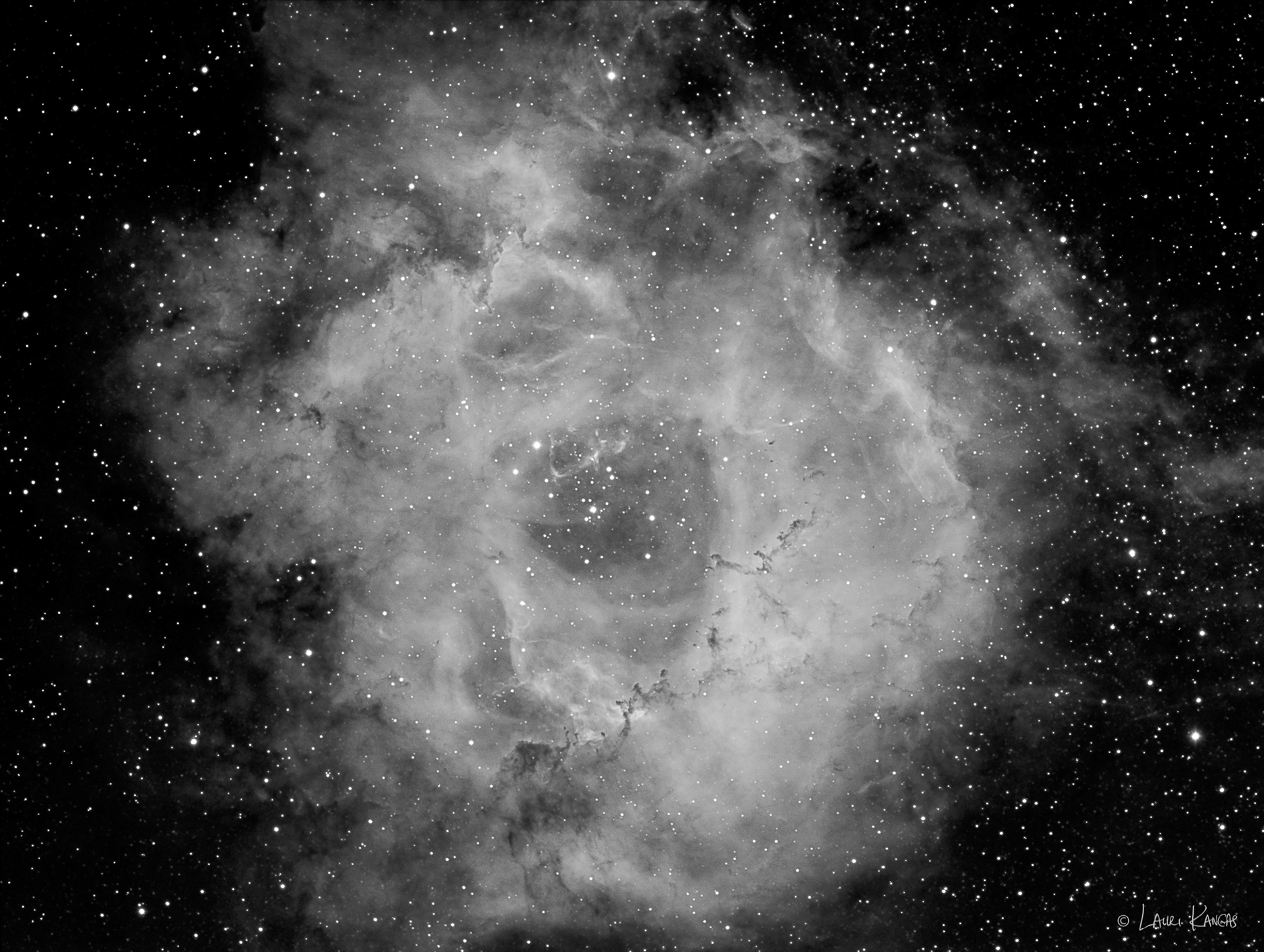 The Rosette Nebula in Hydrogen-Alpha