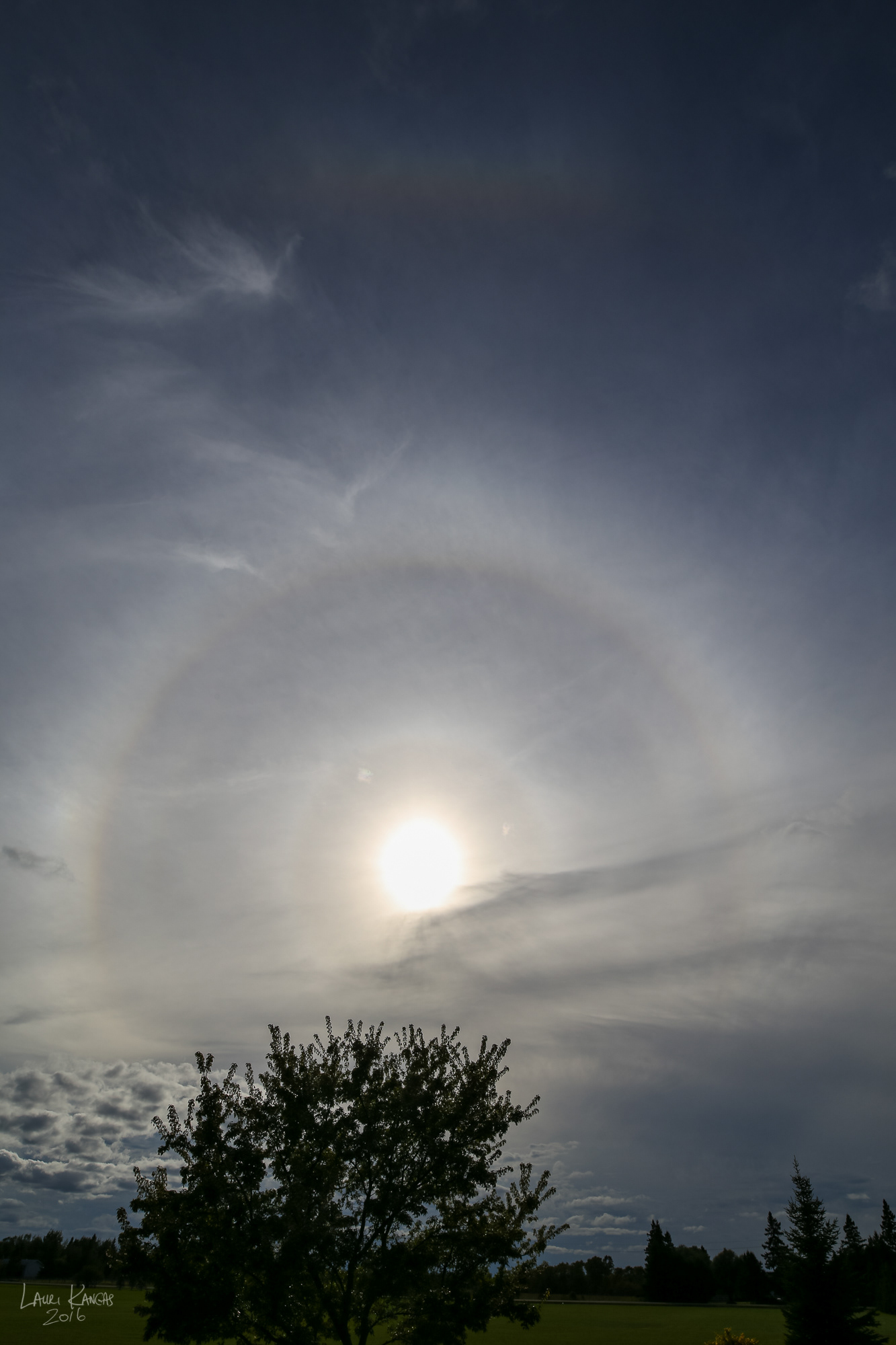 Odd Radius Solar Halos and CZA - September 7, 2016
