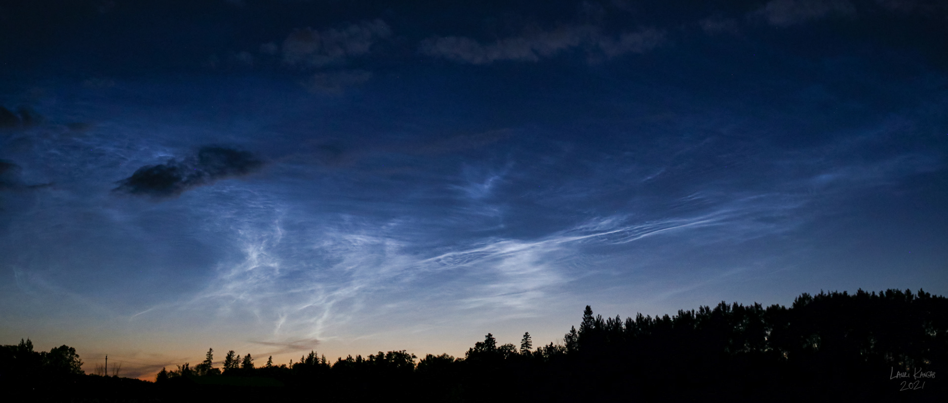 Noctilucent Clouds after Sunset - June 24, 2021