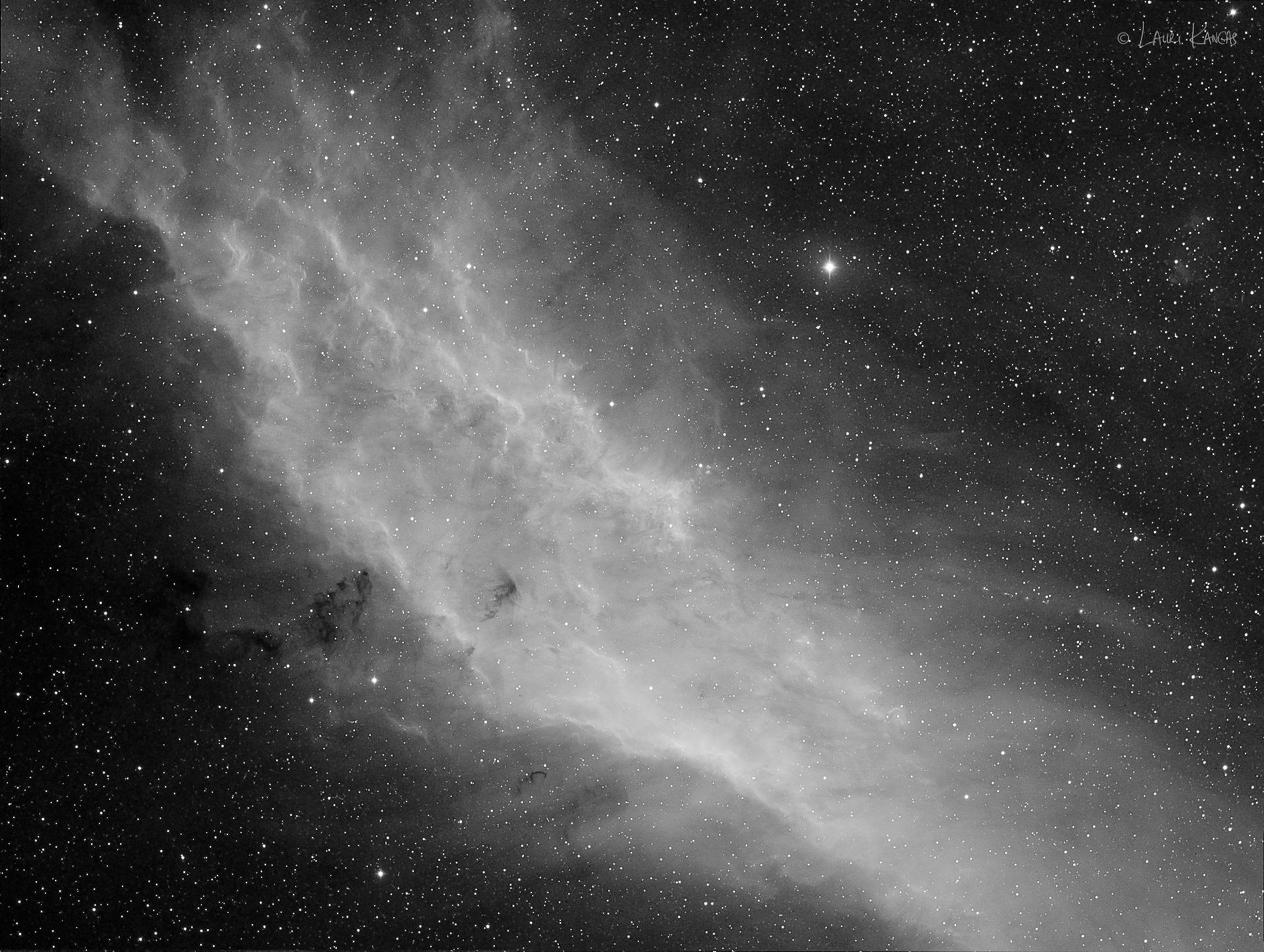 The California Nebula in Hydrogen-Alpha