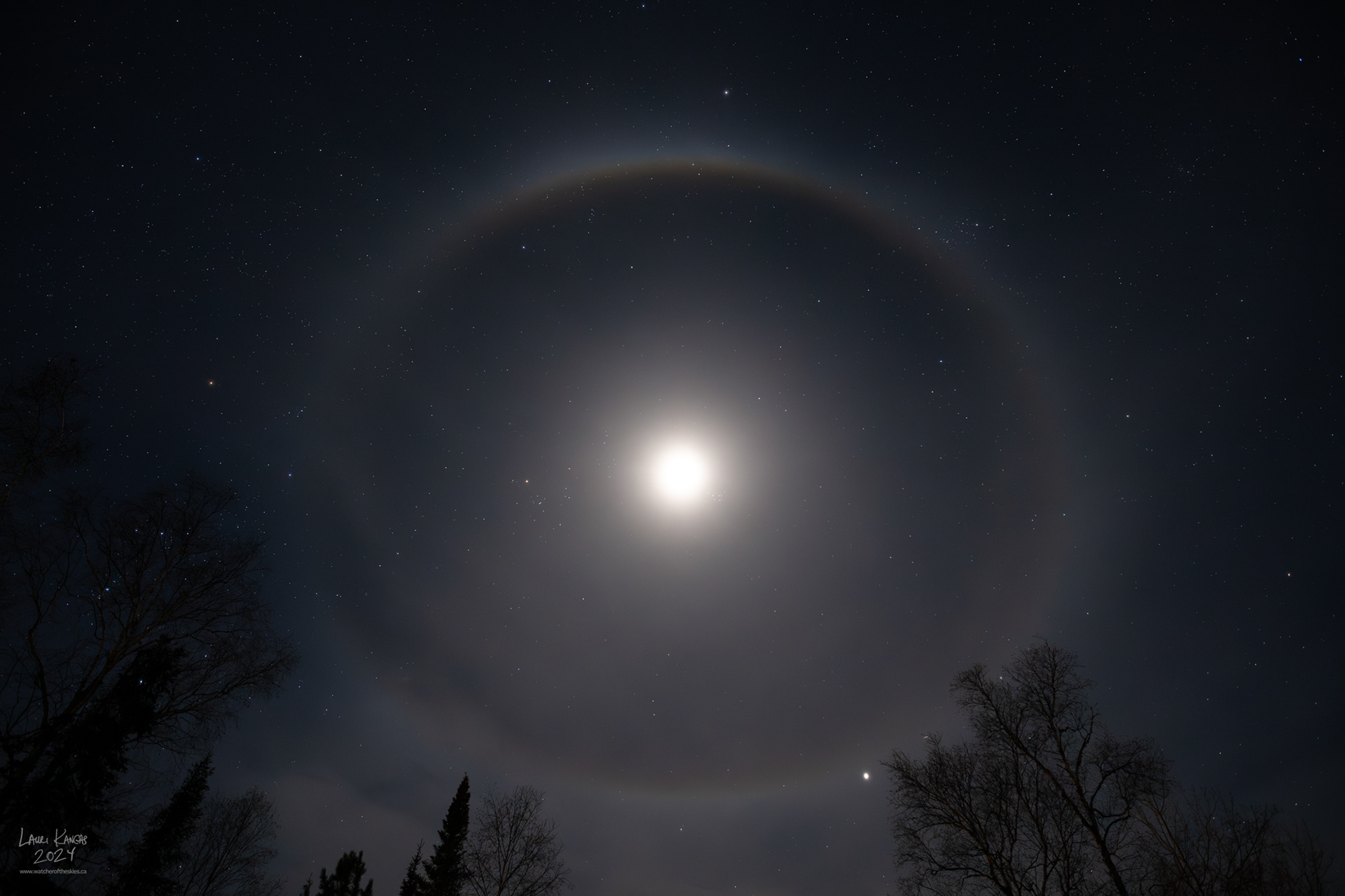 Elliptical Circumscribed Lunar Halo - Feb 16 2024