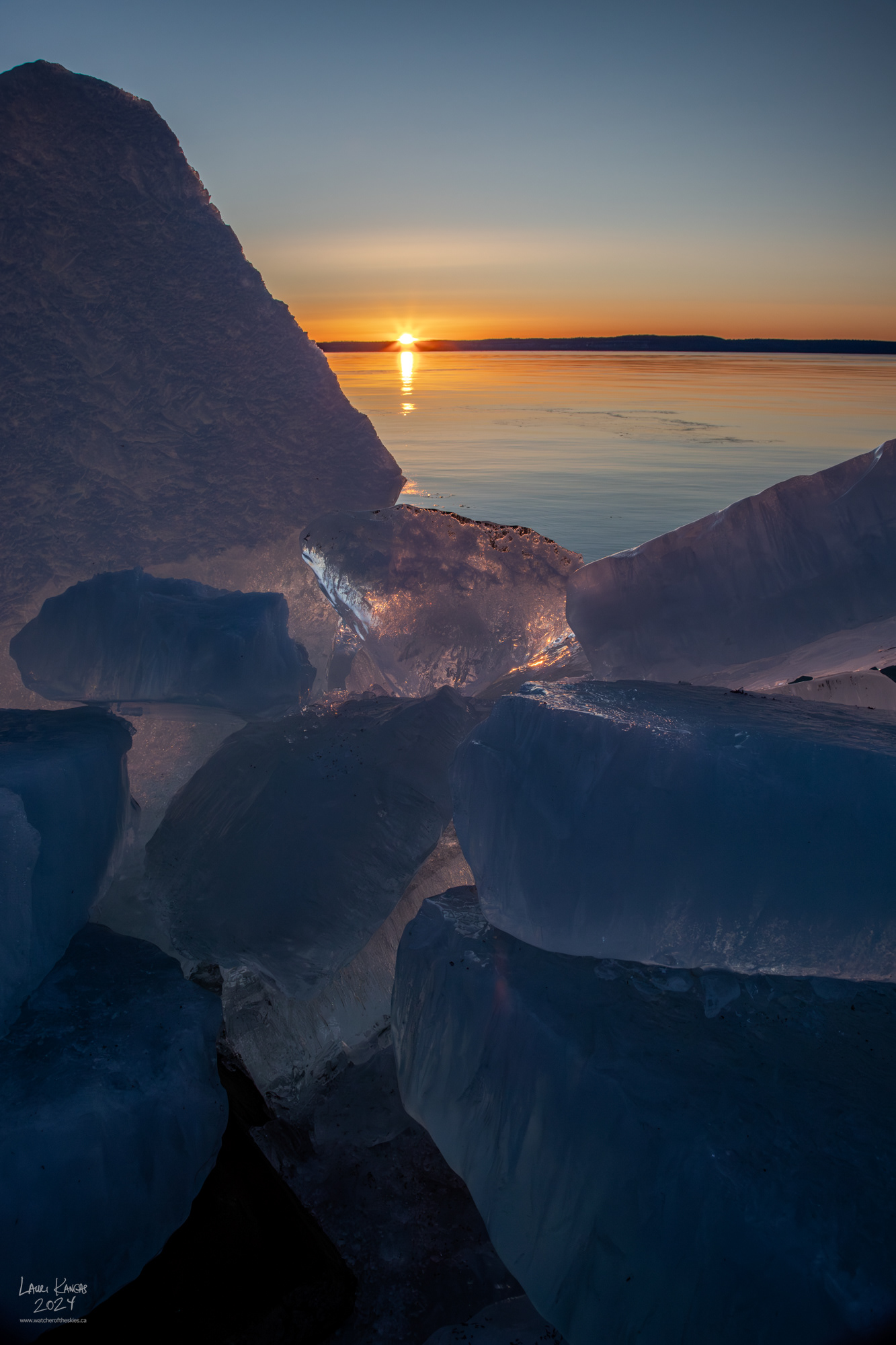 "Blue Ice" at sunrise - Silver Harbour, Lake Superior
