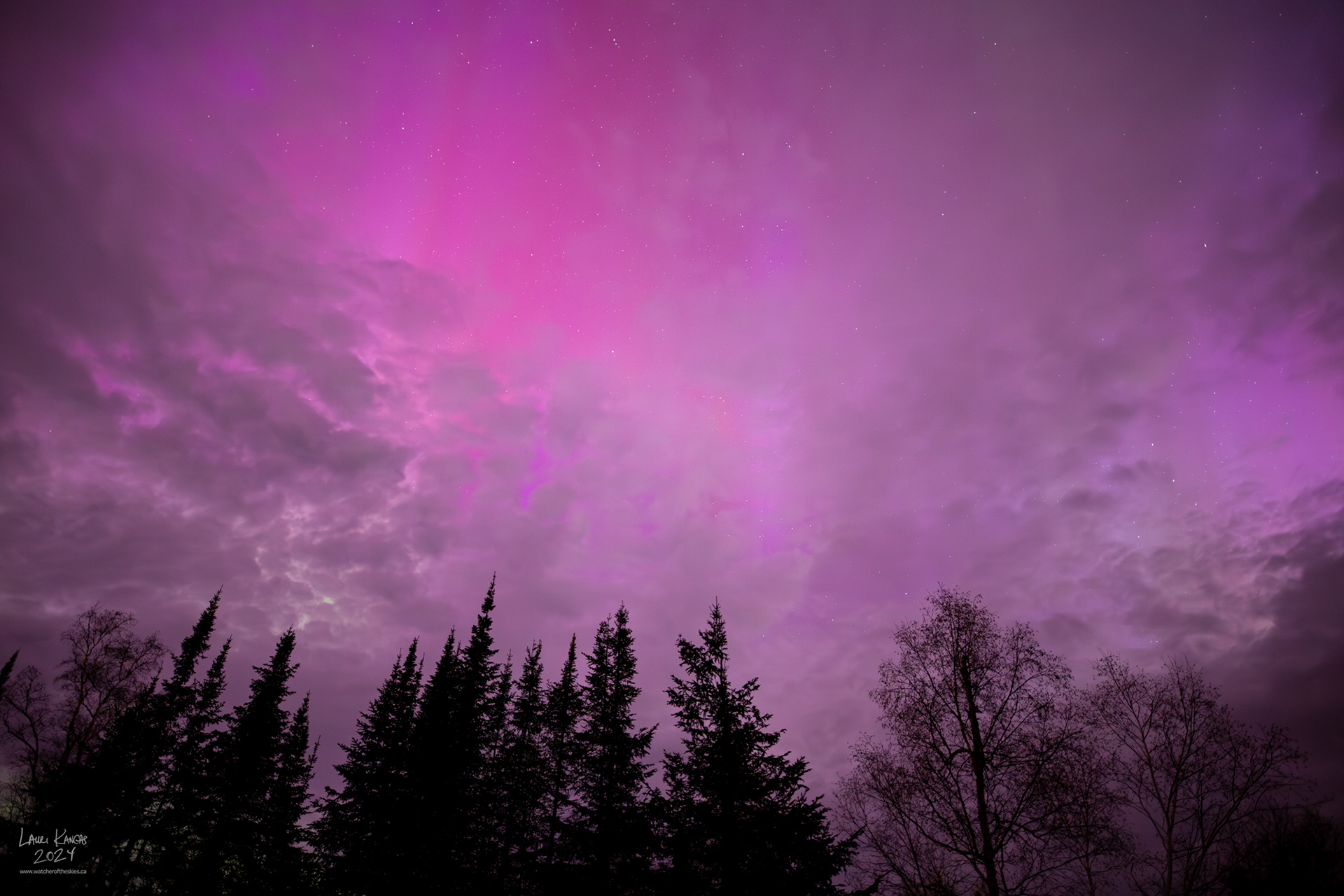 G5 Extreme Geomagnetic storm obscured by clouds - May 10 2024