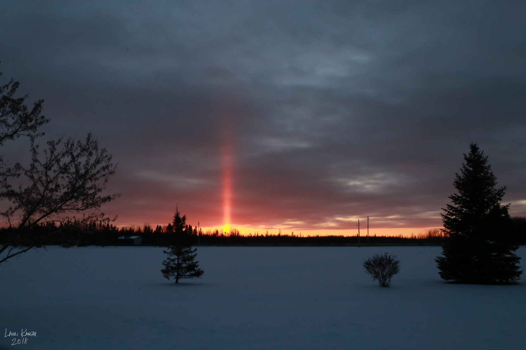 Evening Sun Pillar