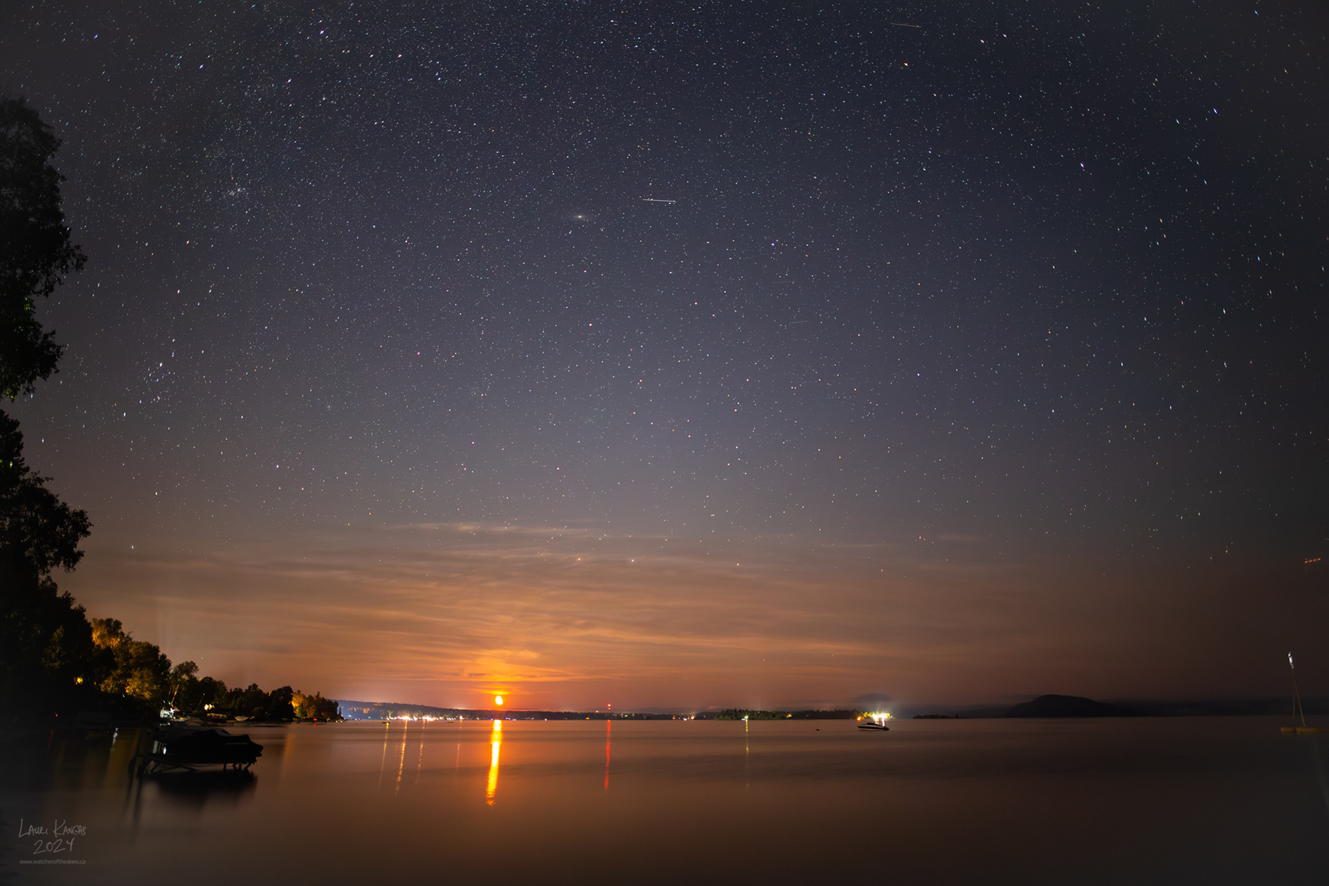 Moonrise over Amethyst Bay, Lake Superior - Aug 24 2024