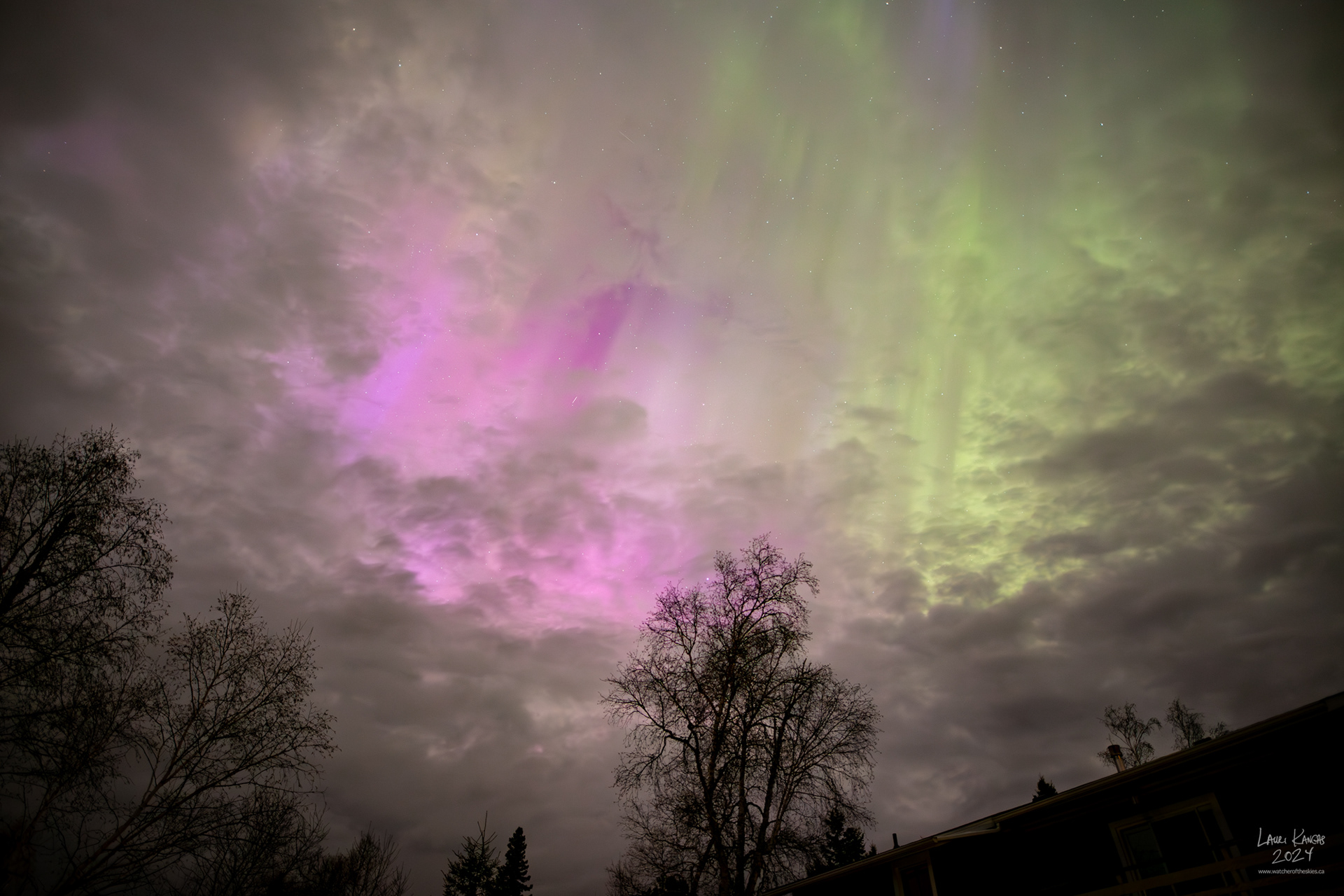 G5 Extreme Geomagnetic storm obscured by clouds - May 10 2024