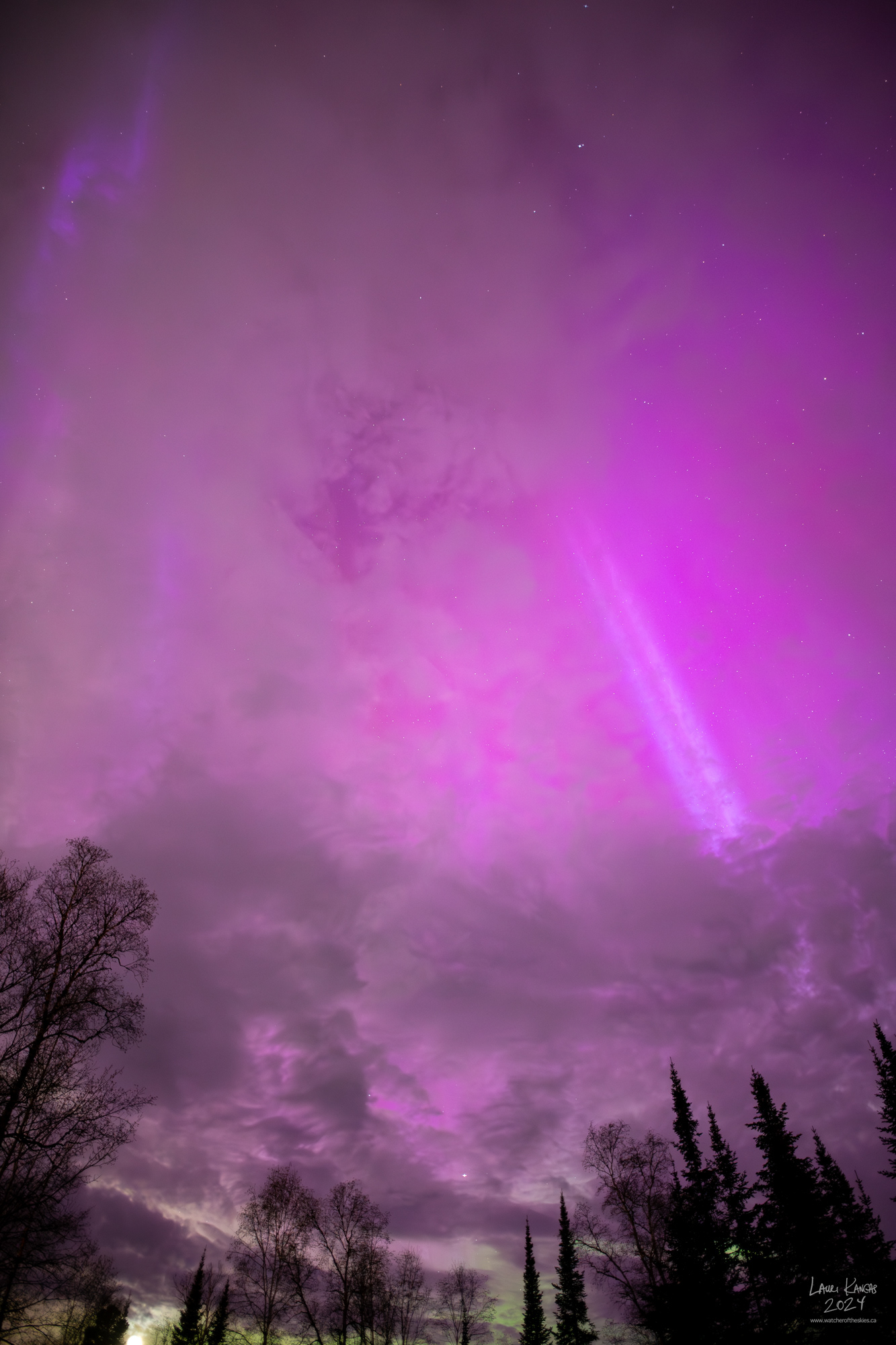 G5 Extreme Geomagnetic storm obscured by clouds - May 10 2024