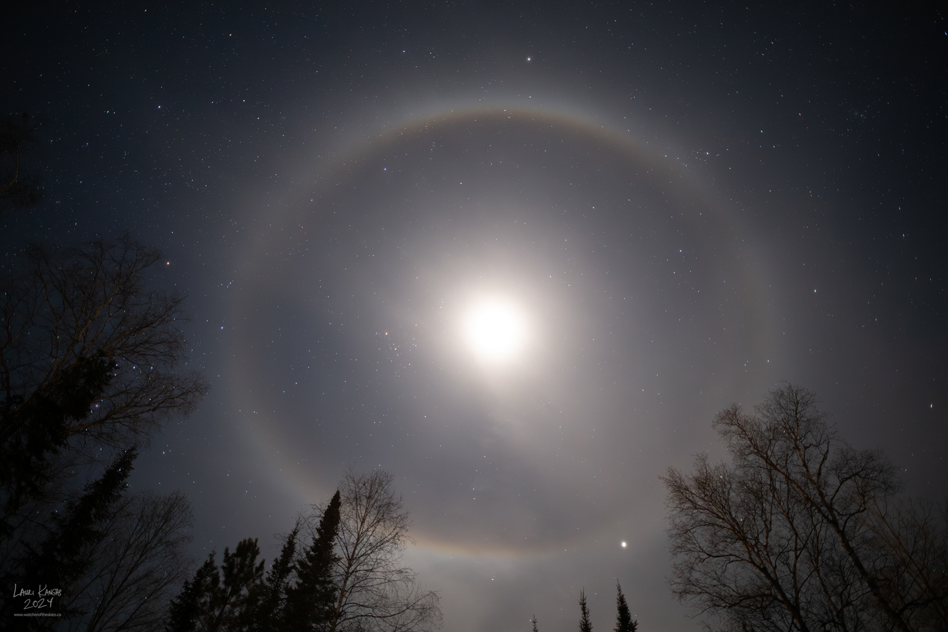 Elliptical Circumscribed Lunar Halo - Feb 16 2024